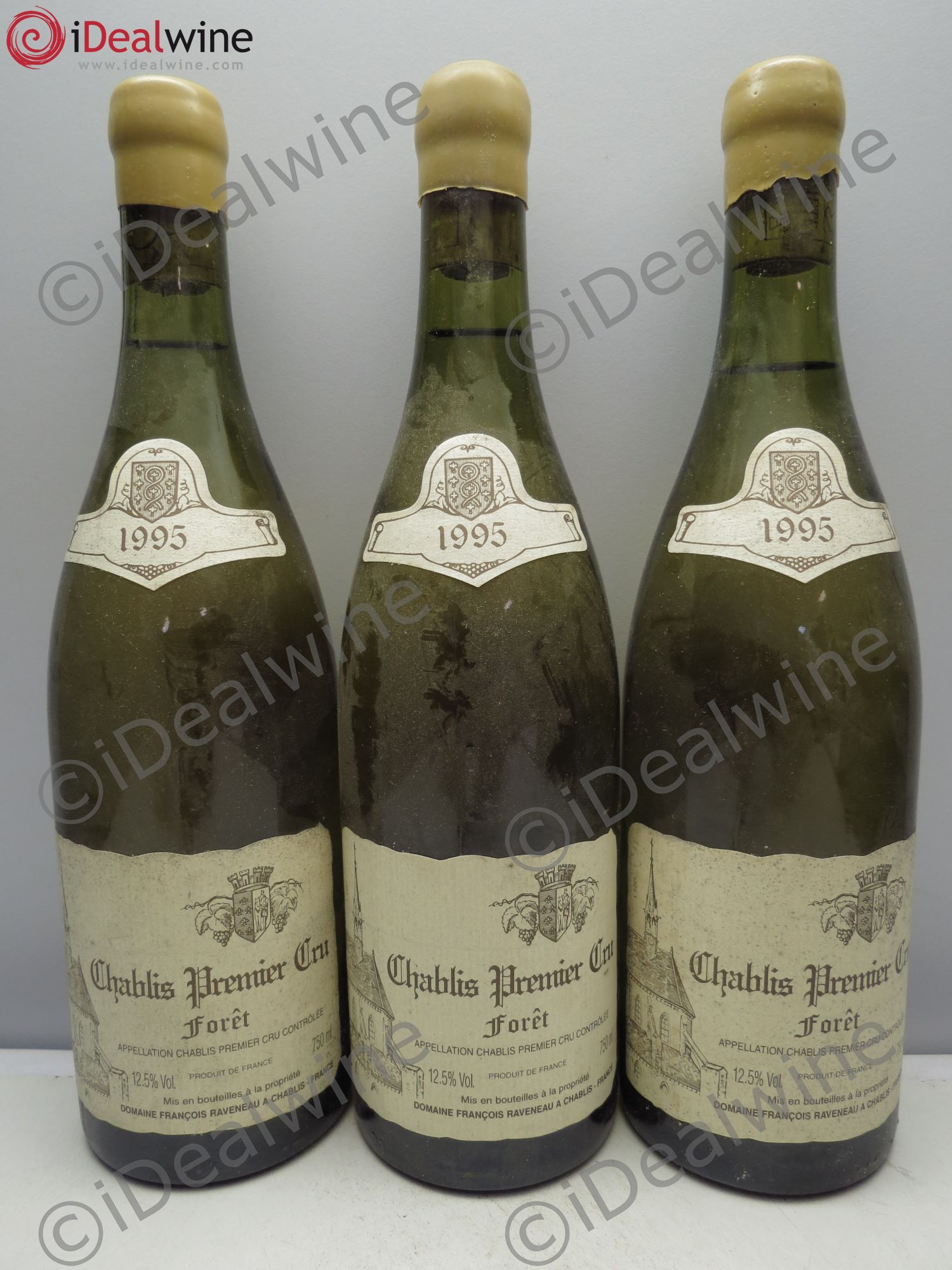 Chablis 1er Cru Forêt Raveneau (Domaine) 1995 - Lot de 3 bouteilles - 0