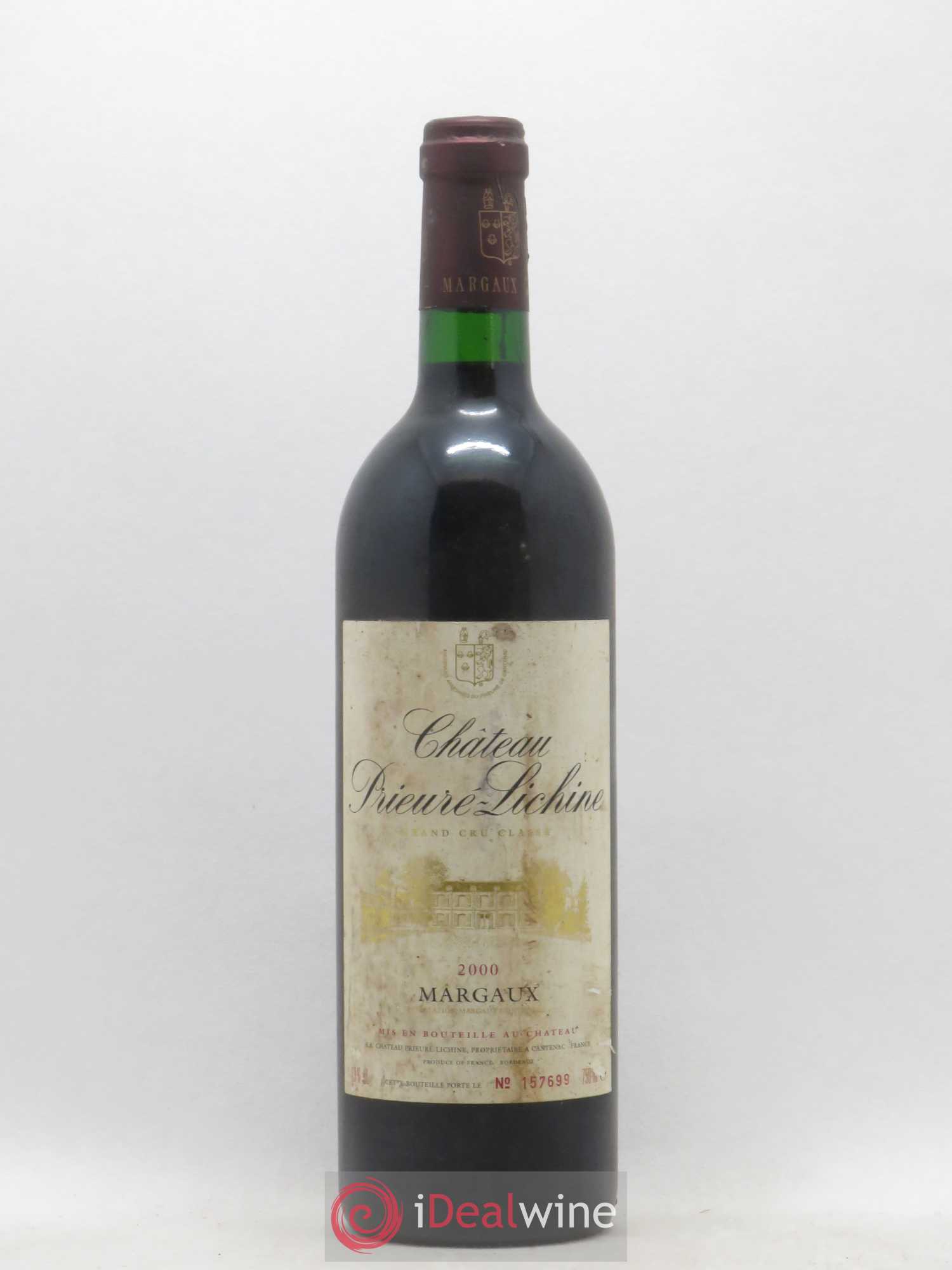 Château Prieuré Lichine 4ème Grand Cru Classé 2000 - Lot de 1 bouteille - 0