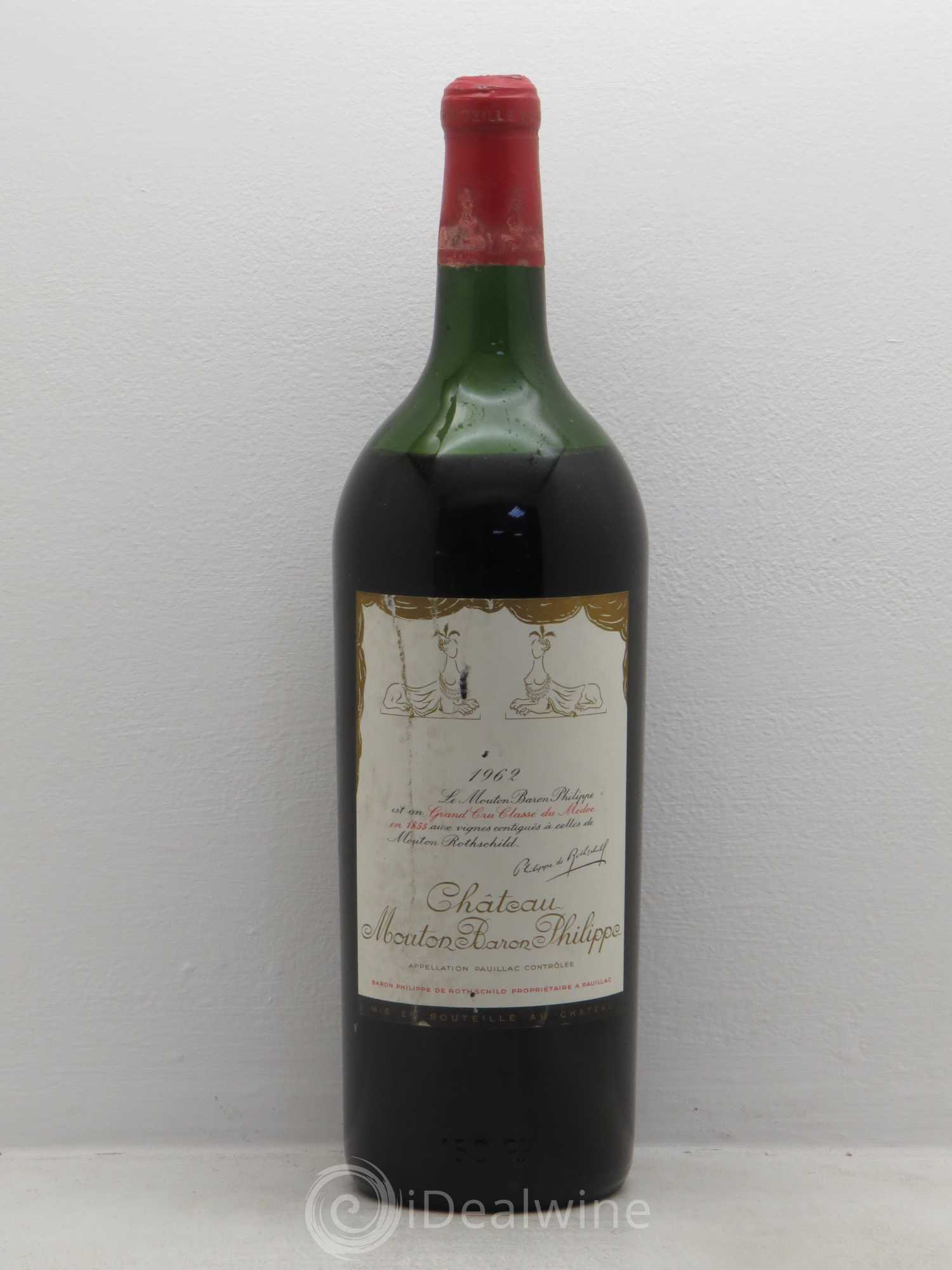 Château d' Armailhac - Mouton Baron(ne) Philippe 5ème Grand Cru Classé 1962 - Lot de 1 magnum - 0