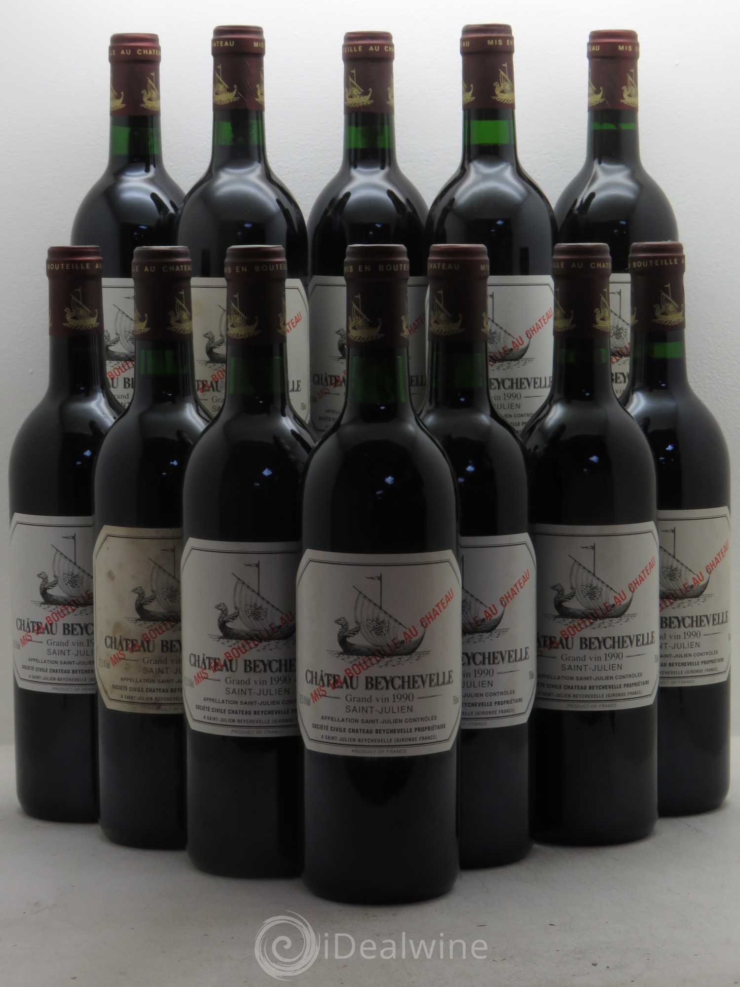 Château Beychevelle 4ème Grand Cru Classé 1990 - Lot de 12 bouteilles - 0