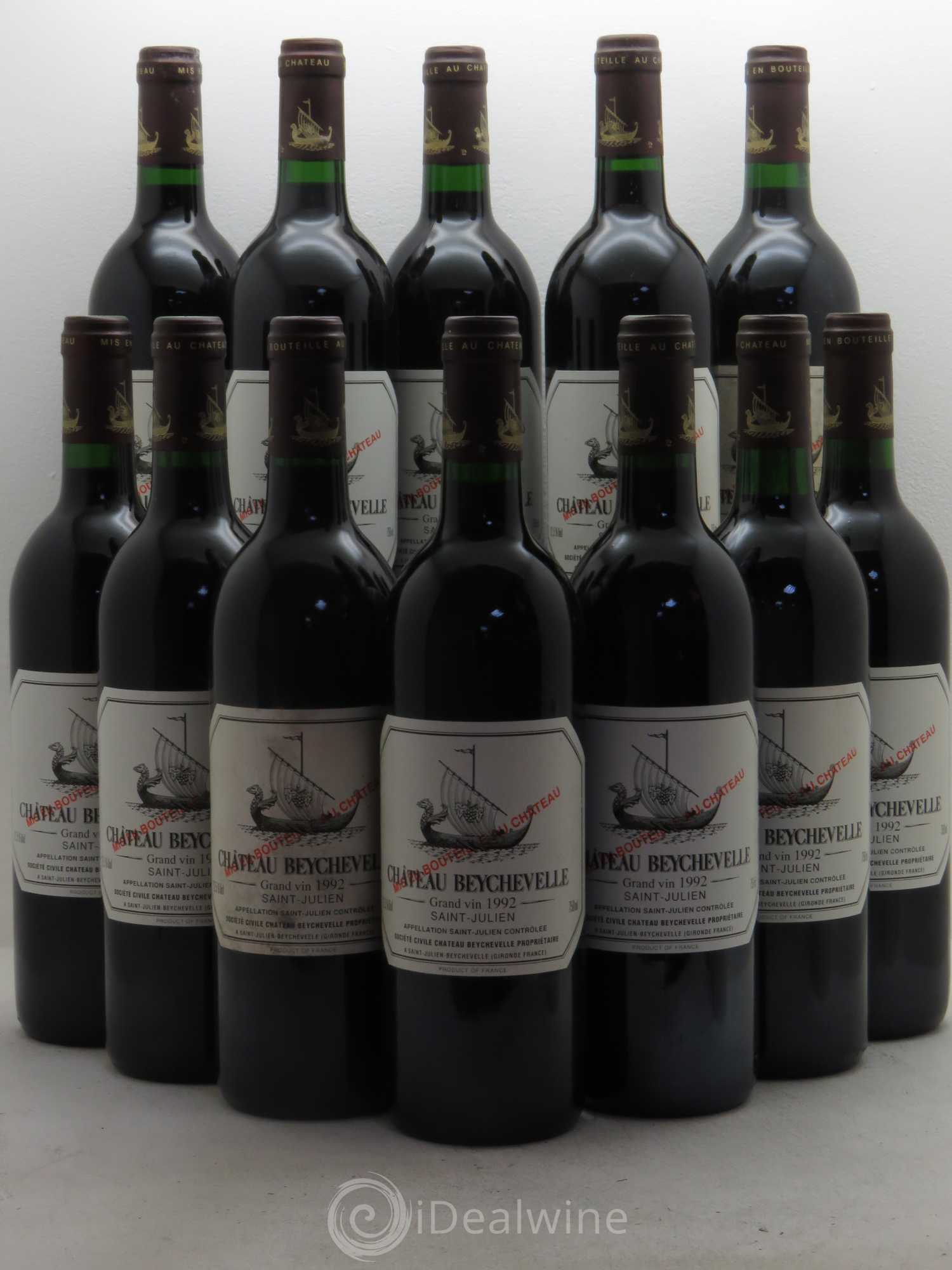 Château Beychevelle 4ème Grand Cru Classé 1992 - Lot de 12 bouteilles - 0
