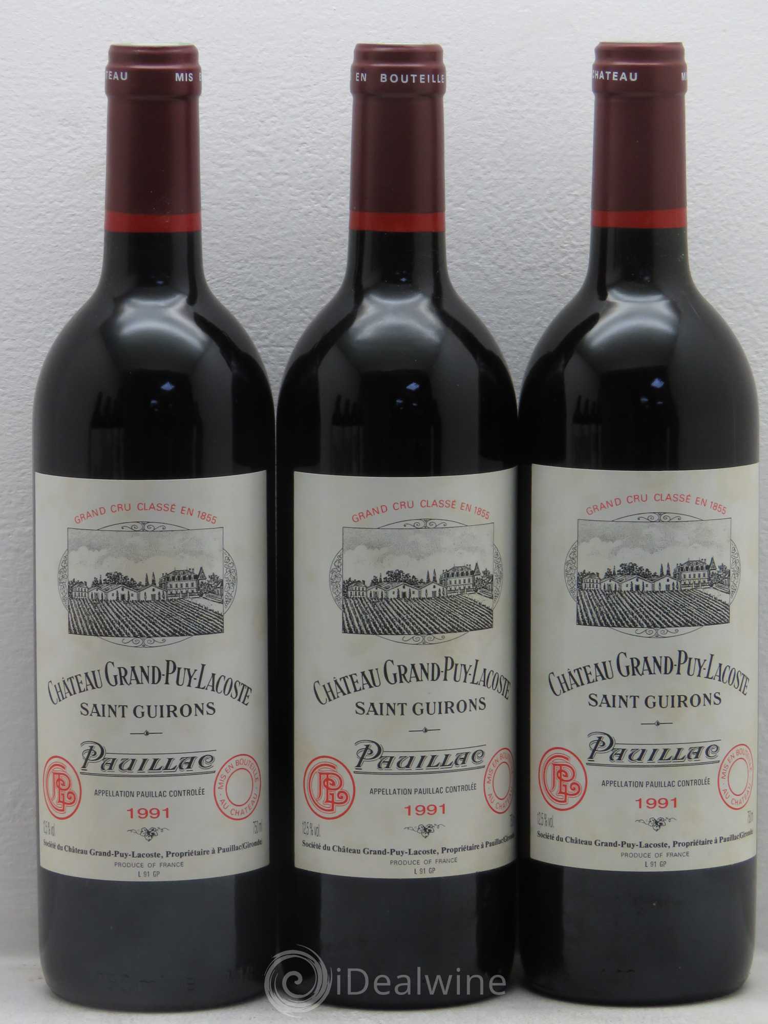 Château Grand Puy Lacoste 5ème Grand Cru Classé 1991 - Lot de 12 bouteilles - 2