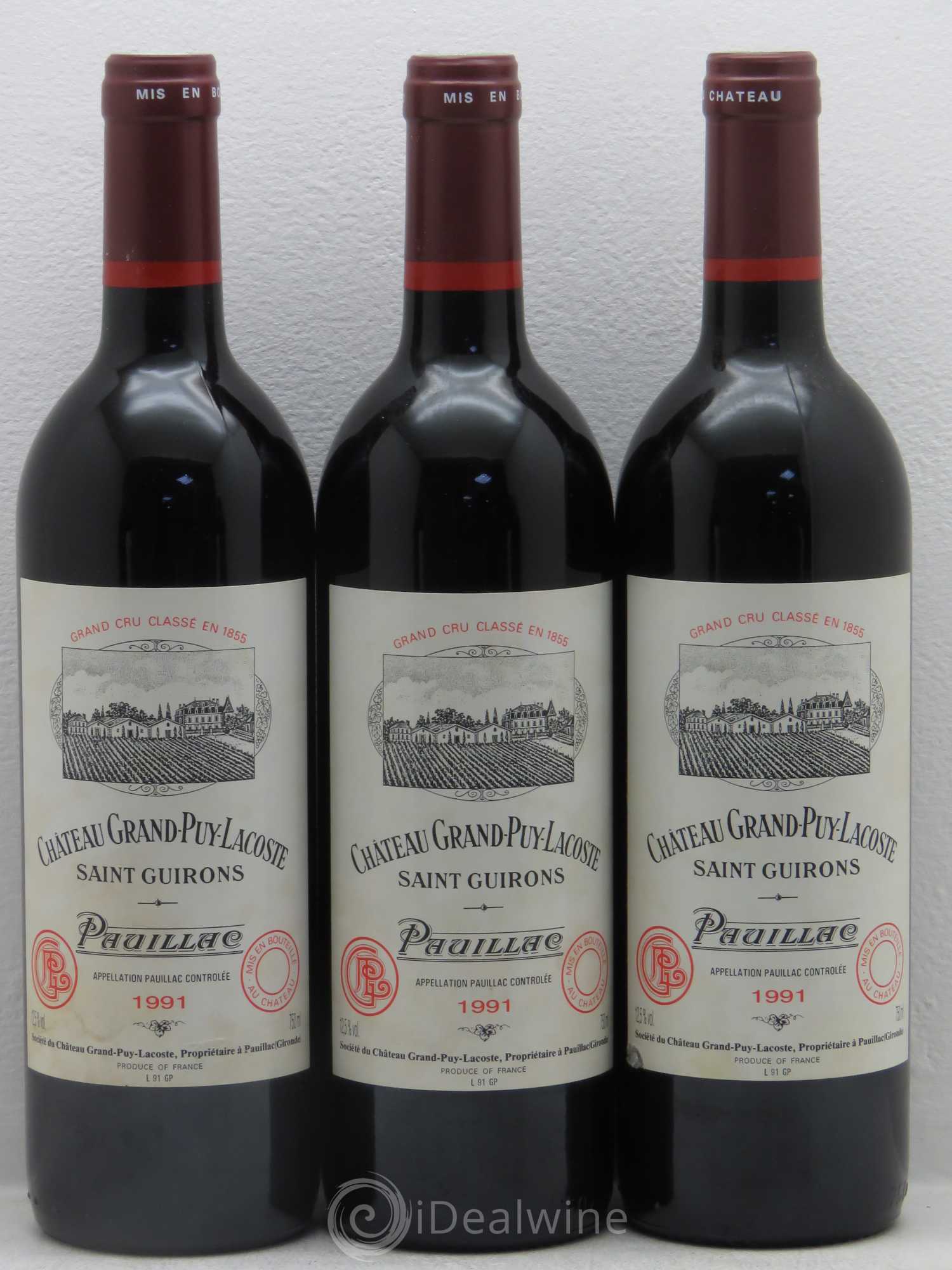 Château Grand Puy Lacoste 5ème Grand Cru Classé 1991 - Lot de 12 bouteilles - 3