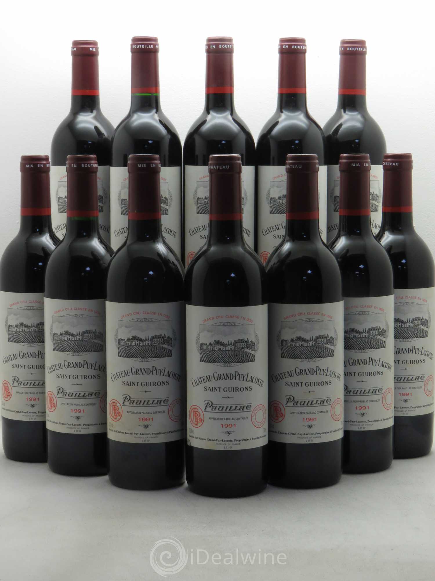 Château Grand Puy Lacoste 5ème Grand Cru Classé 1991 - Lot de 12 bouteilles - 0