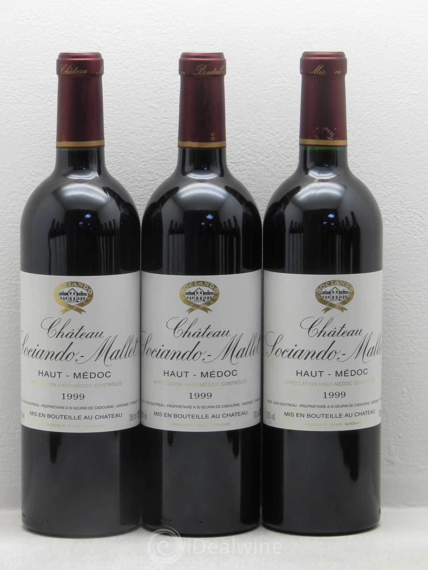 Château Sociando Mallet 1999 - Lot de 12 bouteilles - 1