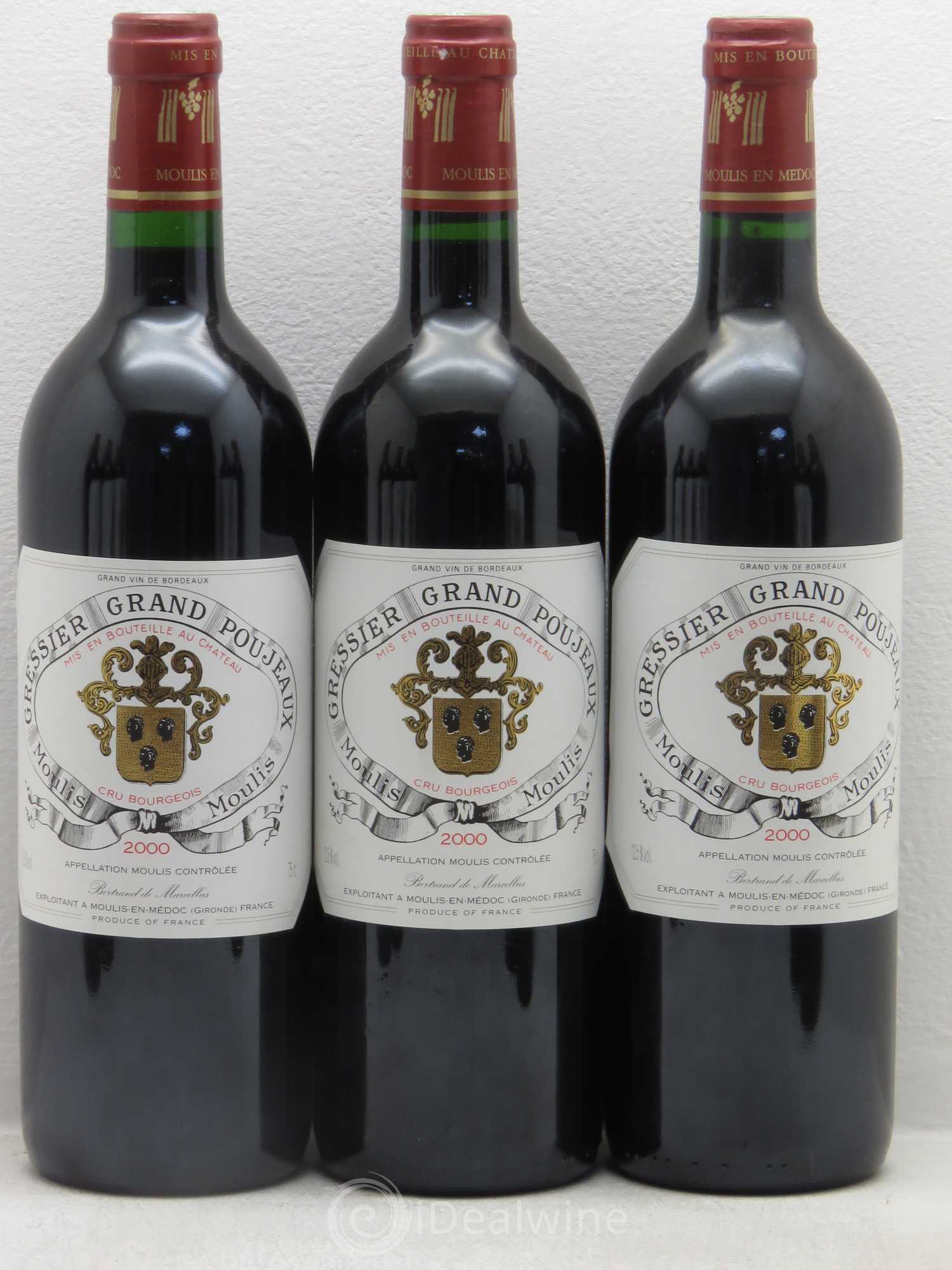 Château Gressier Grand Poujeaux Cru Bourgeois 2000 - Lot de 12 bouteilles - 2