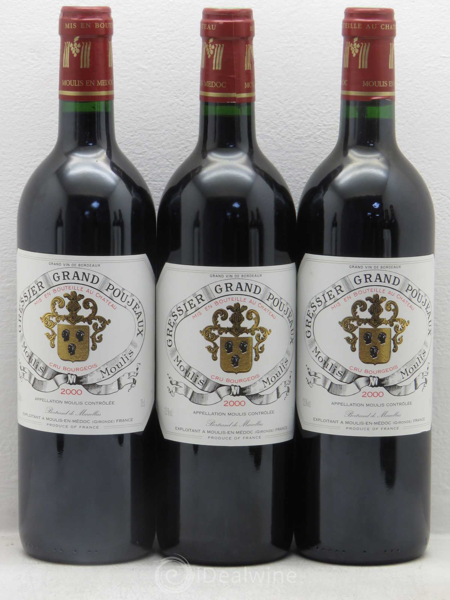 Château Gressier Grand Poujeaux Cru Bourgeois 2000 - Lot de 12 bouteilles - 3