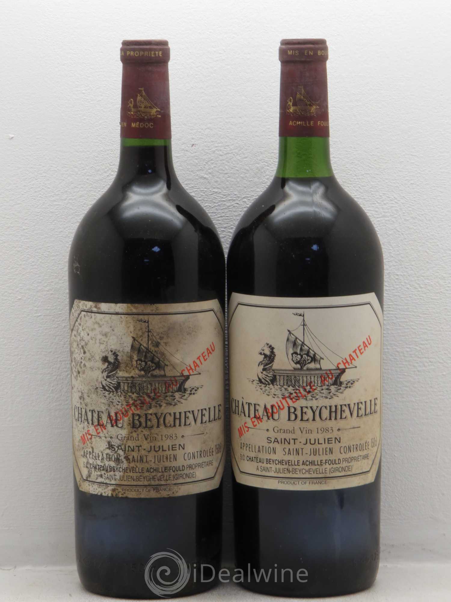 Château Beychevelle 4ème Grand Cru Classé 1983 - Lot de 2 magnums - 0