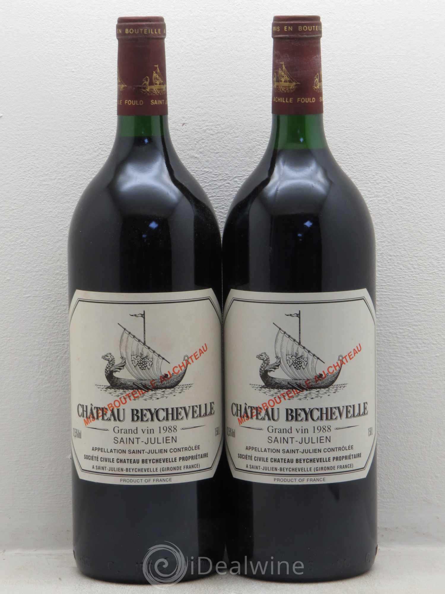 Château Beychevelle 4ème Grand Cru Classé 1988 - Lot de 2 magnums - 0