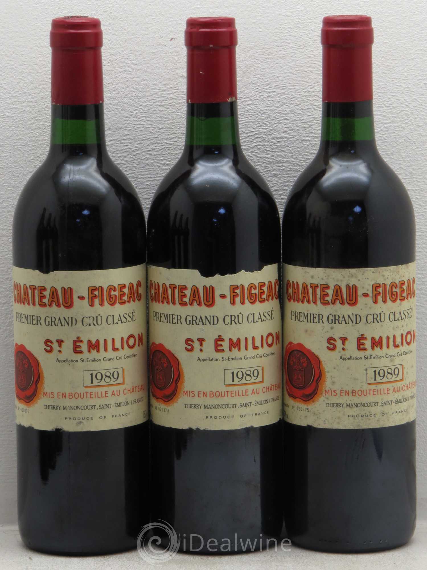 Château Figeac 1er Grand Cru Classé A 1989 - Lot de 6 bouteilles - 1