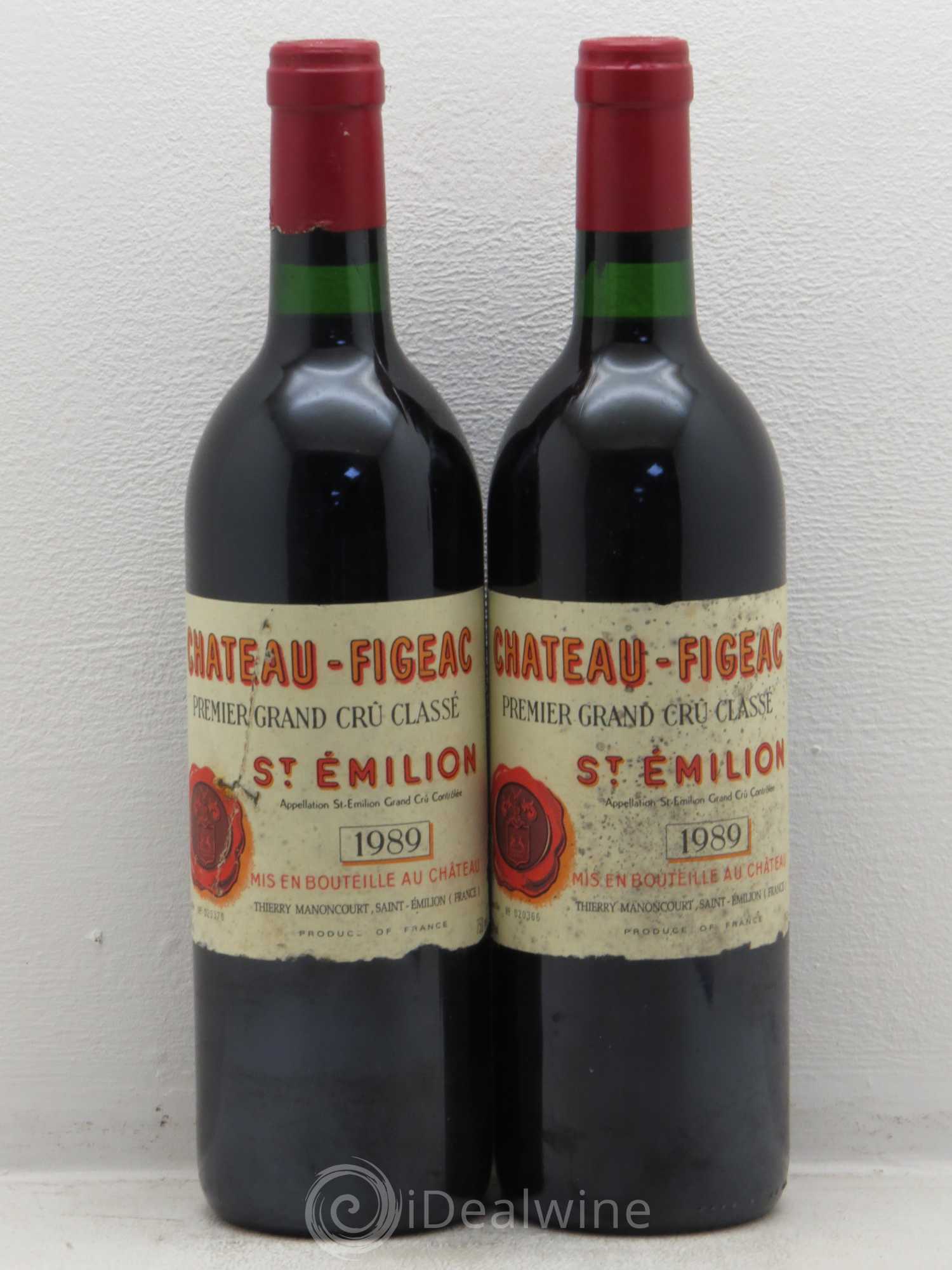 Château Figeac 1er Grand Cru Classé A 1989 - Lot de 2 bouteilles - 0