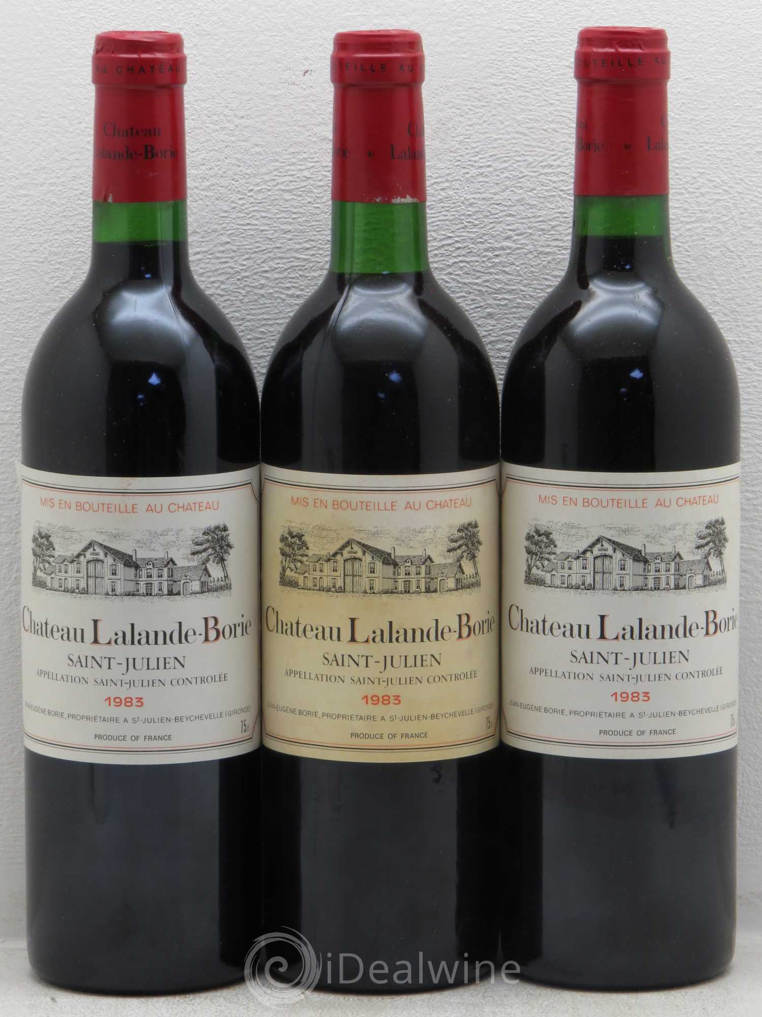 Château Lalande Borie 1983 - Lot de 3 bouteilles - 0