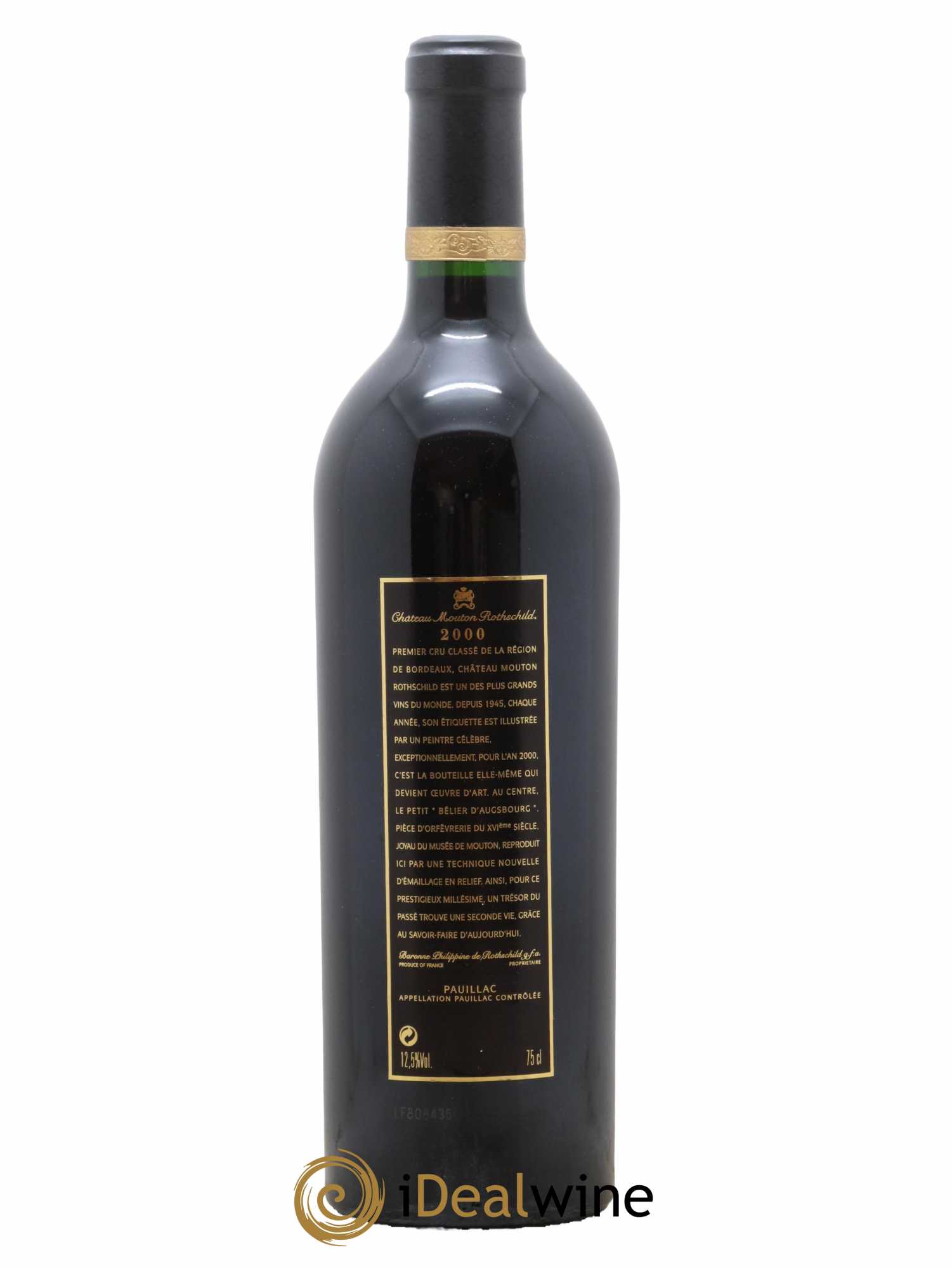 Château Mouton Rothschild 1er Grand Cru Classé 2000 - Lot de 1 bouteille - 1