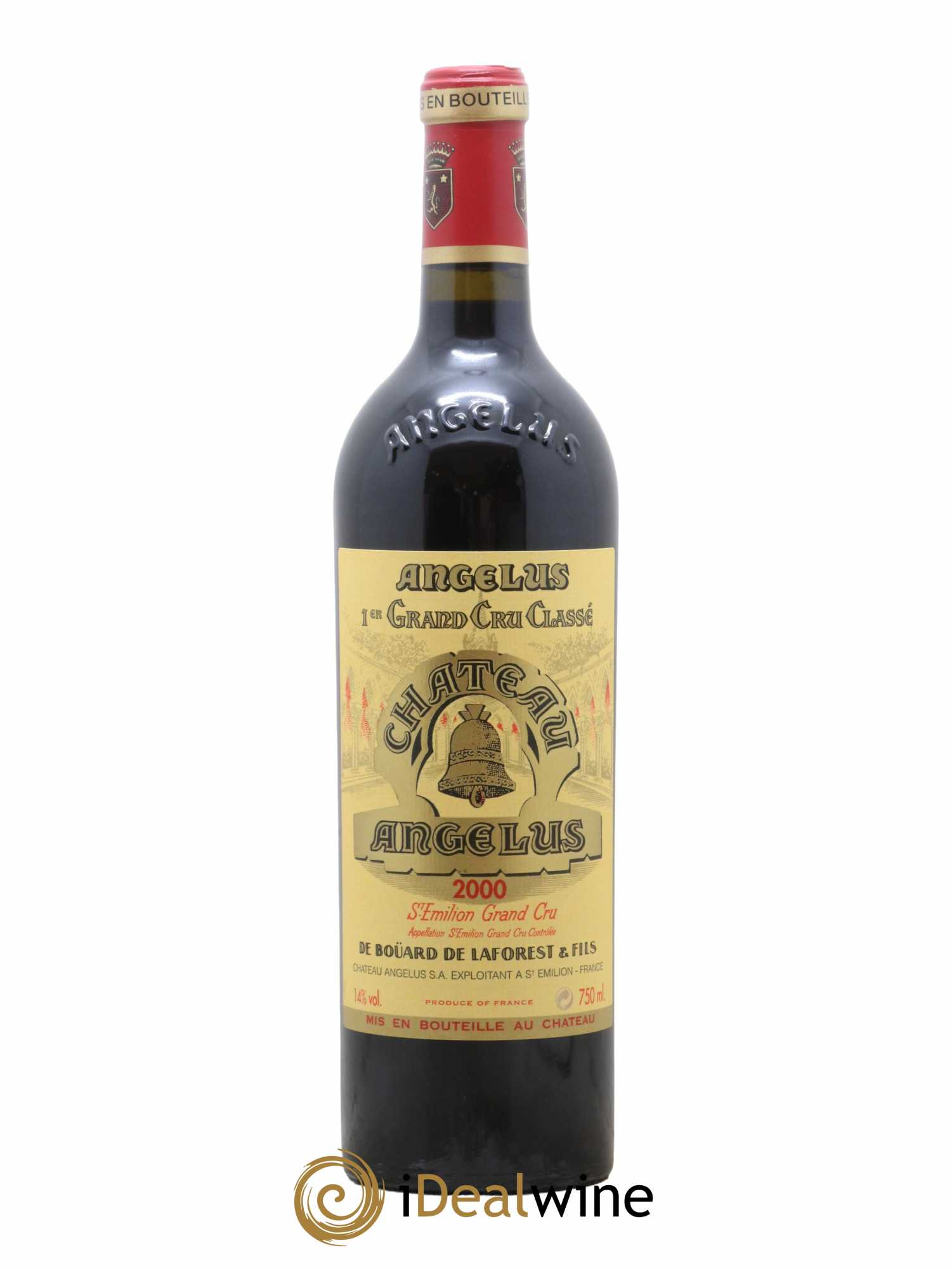 Château Angélus 1er Grand Cru Classé A 2000 - Lot de 1 bouteille - 0