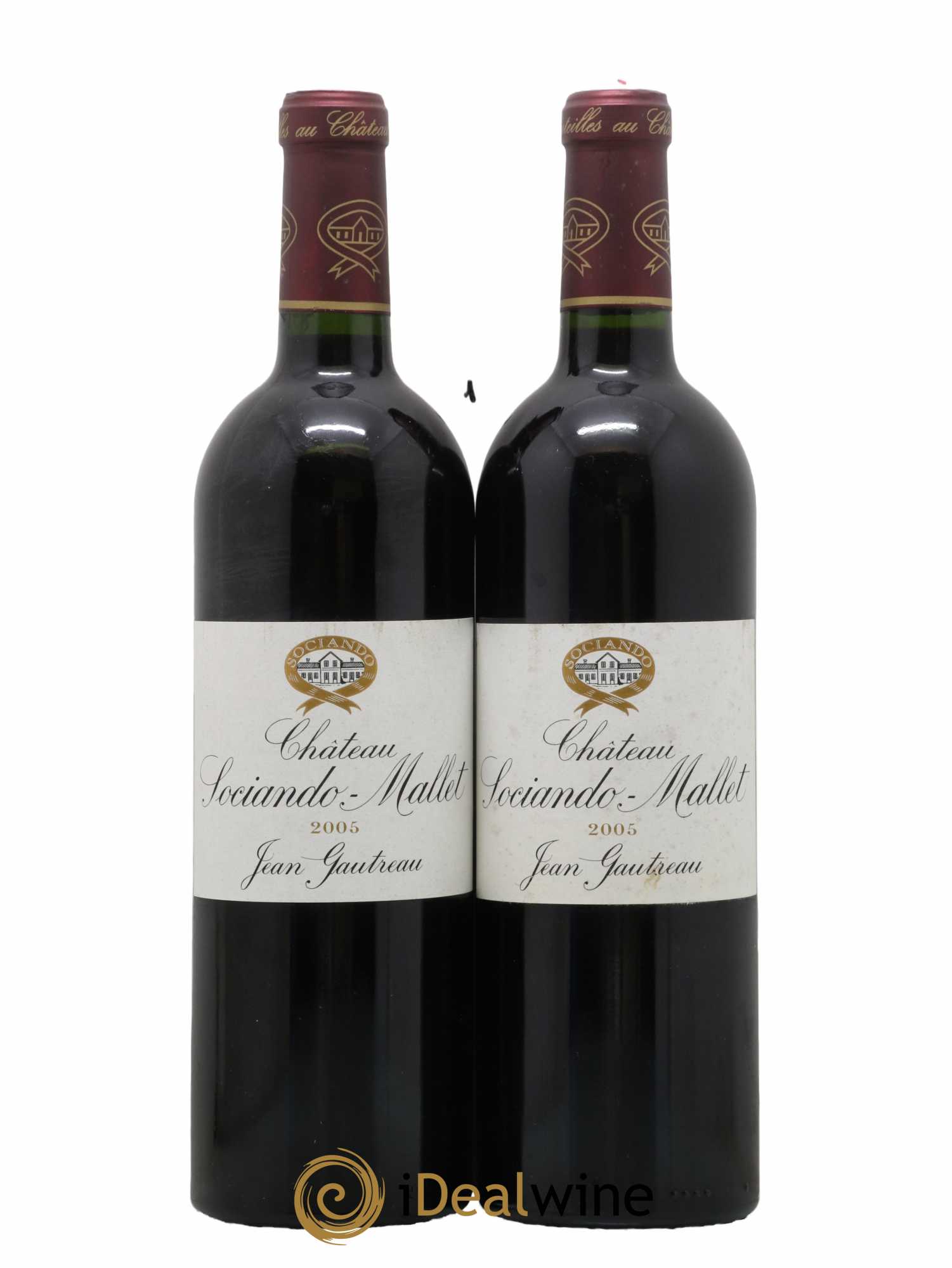 Château Sociando Mallet 2005 - Lot de 2 bouteilles - 0