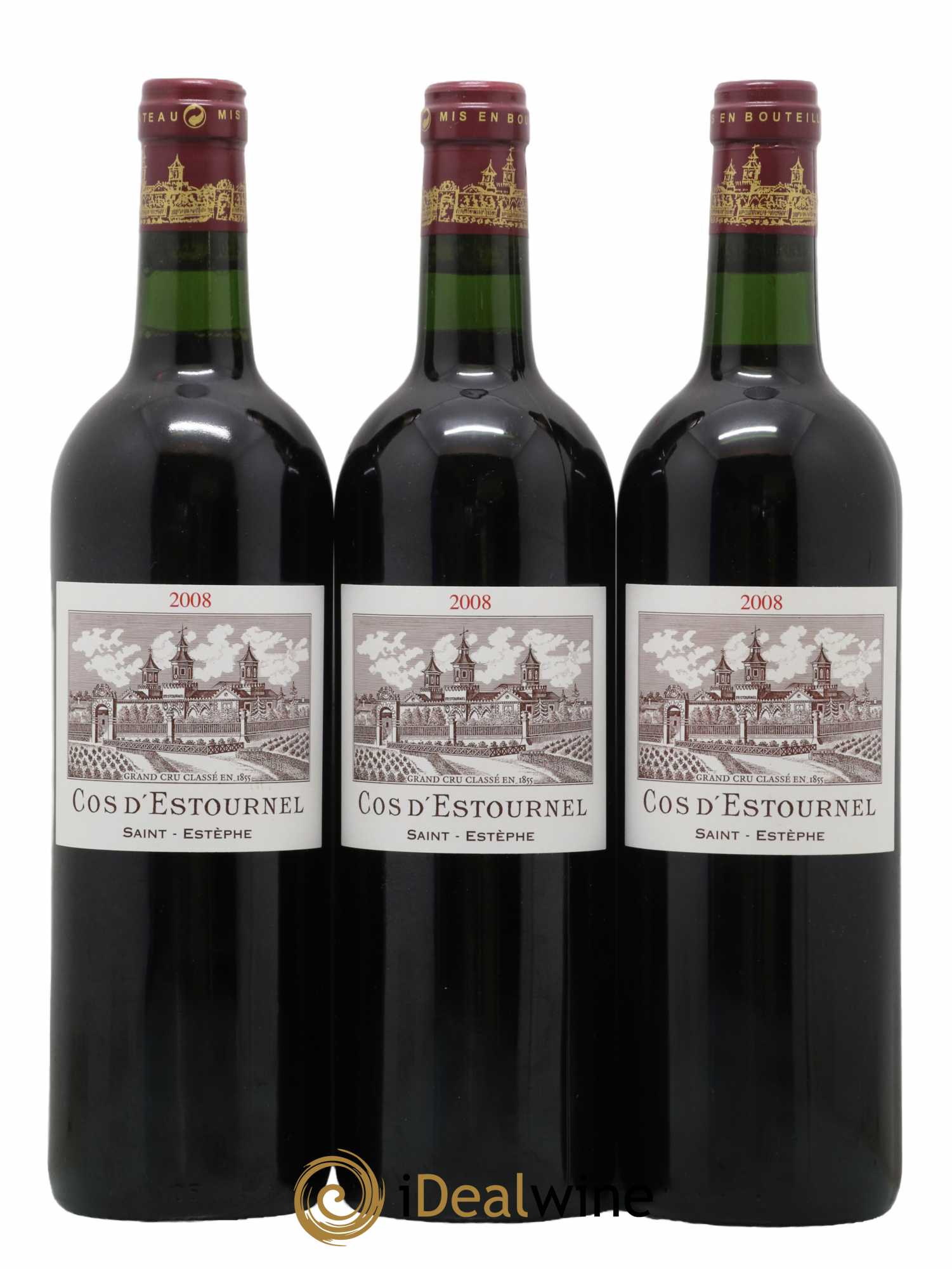 Cos d'Estournel 2ème Grand Cru Classé 2008 - Lot de 3 bouteilles - 0