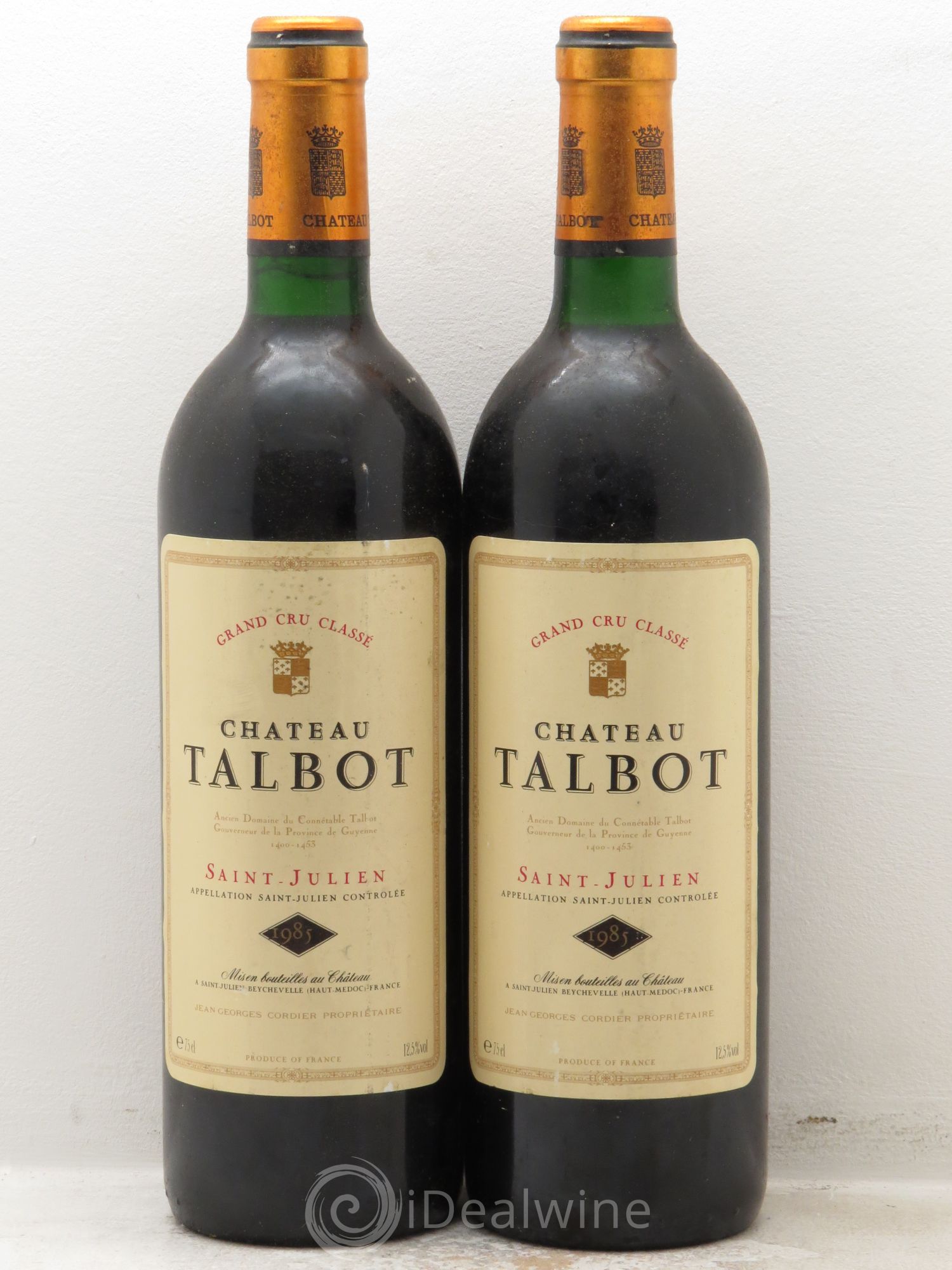 Château Talbot 4ème Grand Cru Classé 1985 - Lot de 2 bouteilles - 0