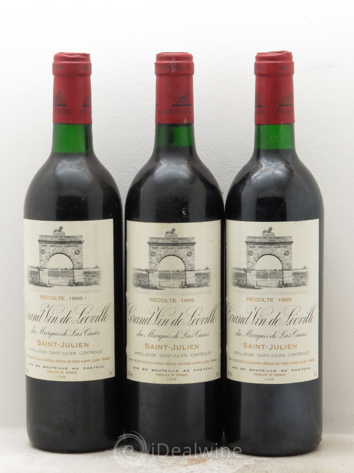 Château Léoville Las Cases 2ème Grand Cru Classé 1989 - Lot de 3 bouteilles - 0
