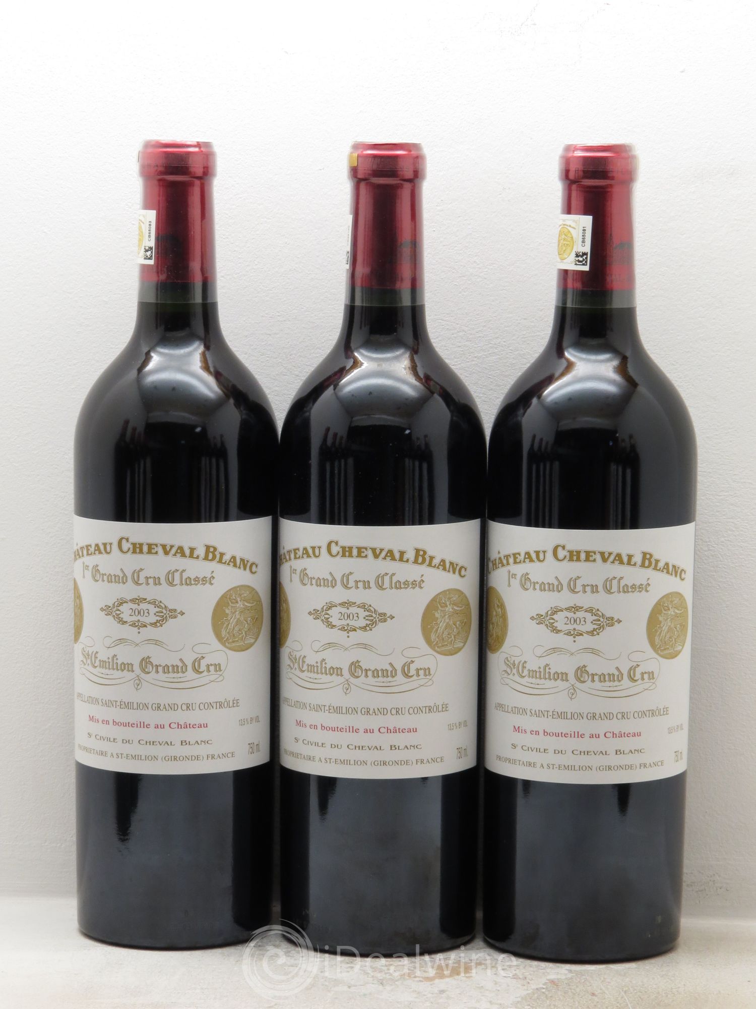 Château Cheval Blanc 1er Grand Cru Classé A 2003 - Lot de 12 bouteilles - 1