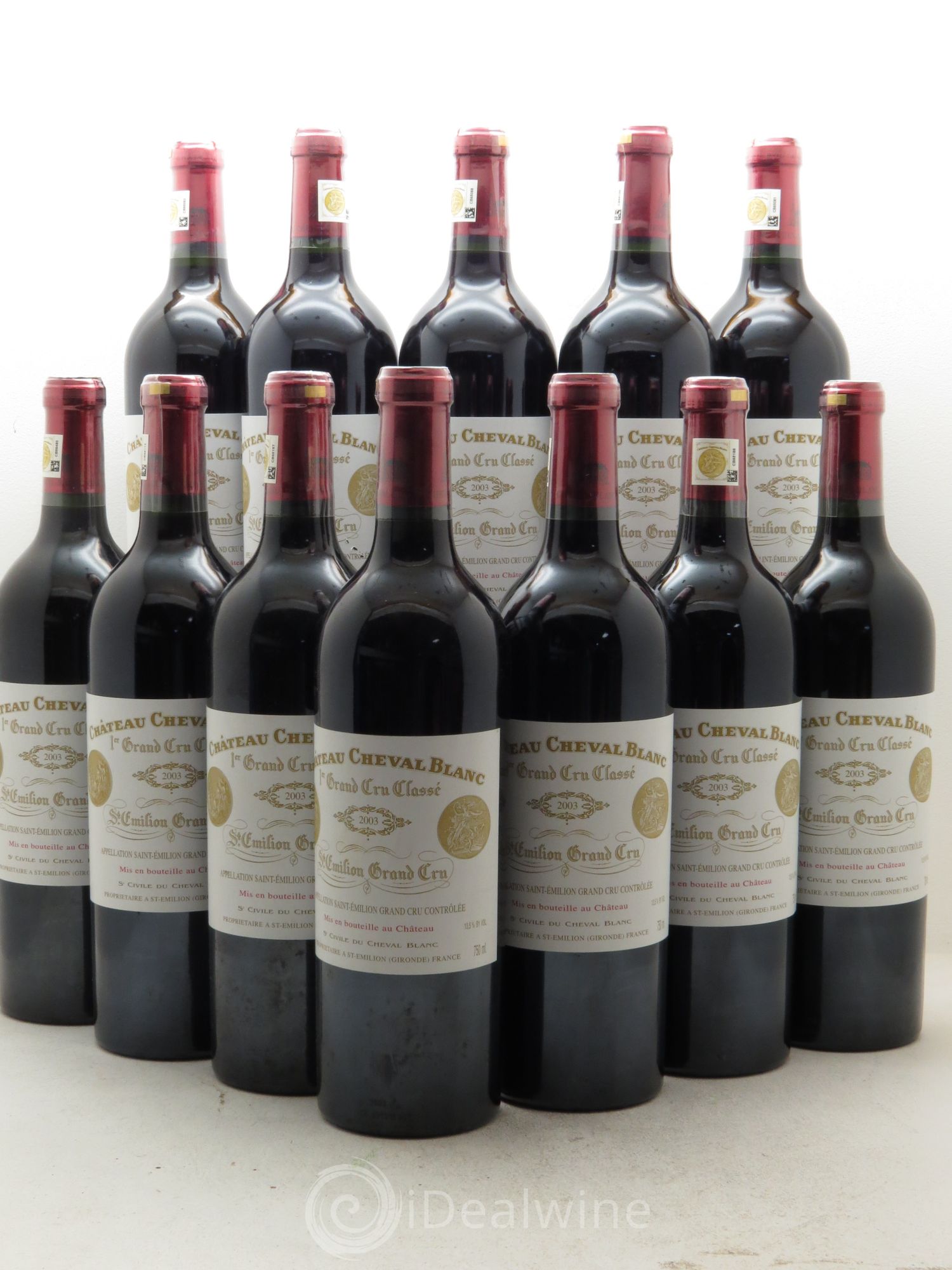 Château Cheval Blanc 1er Grand Cru Classé A 2003 - Lot de 12 bouteilles - 0