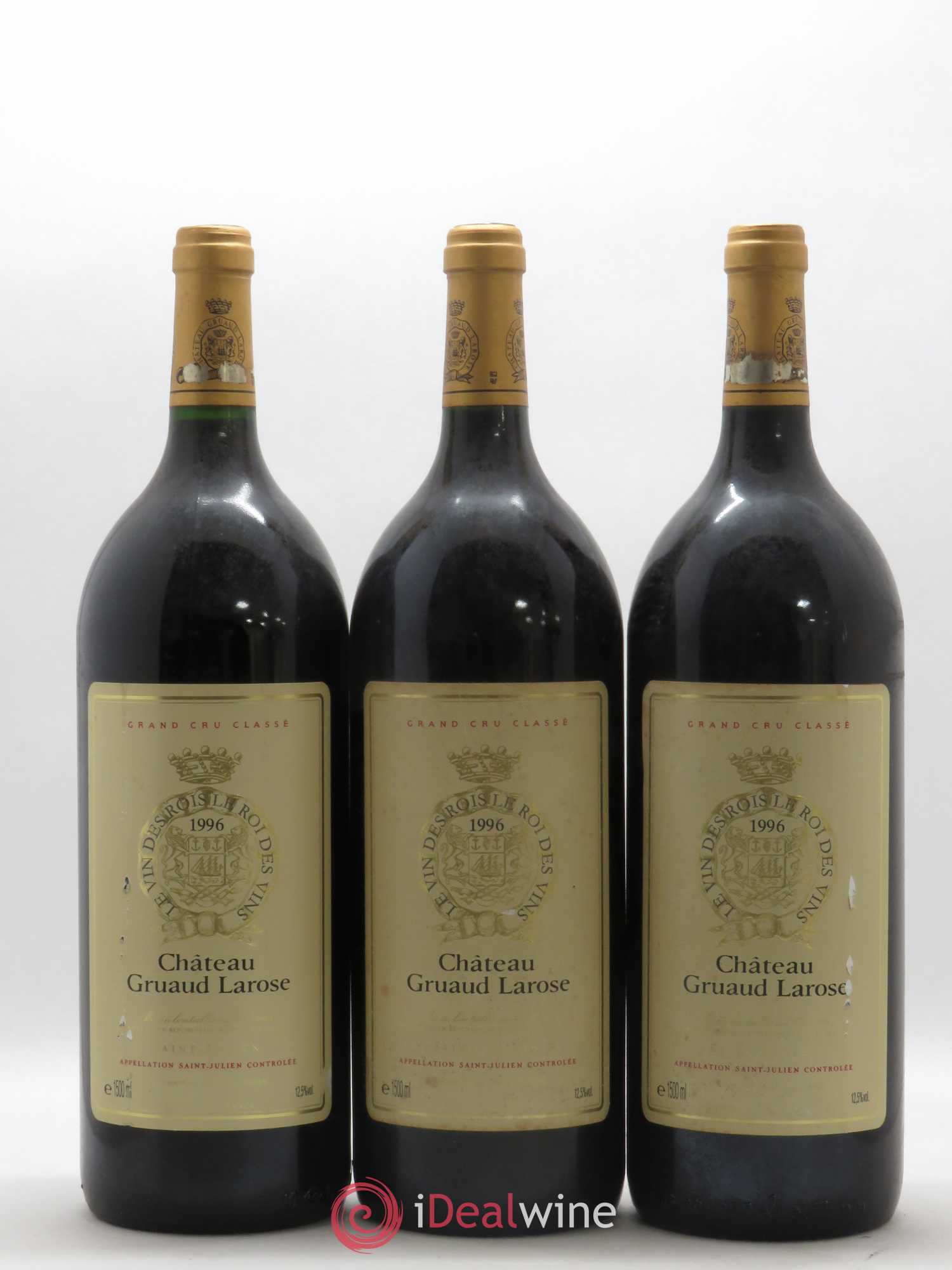 Château Gruaud Larose 2ème Grand Cru Classé 1996 - Lot de 3 magnums - 0