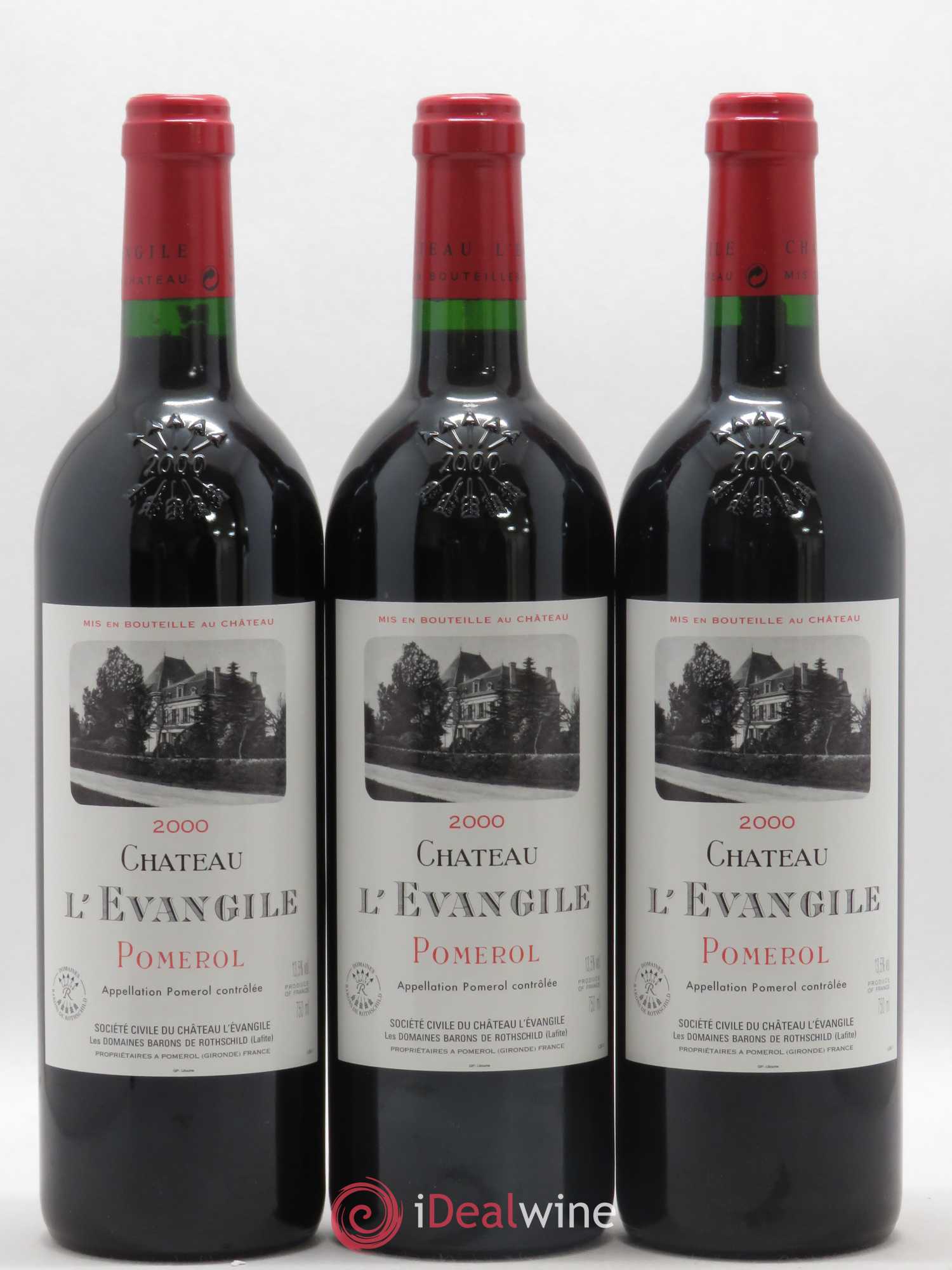 Château l' Évangile 2000 - Lot de 6 bouteilles - 1