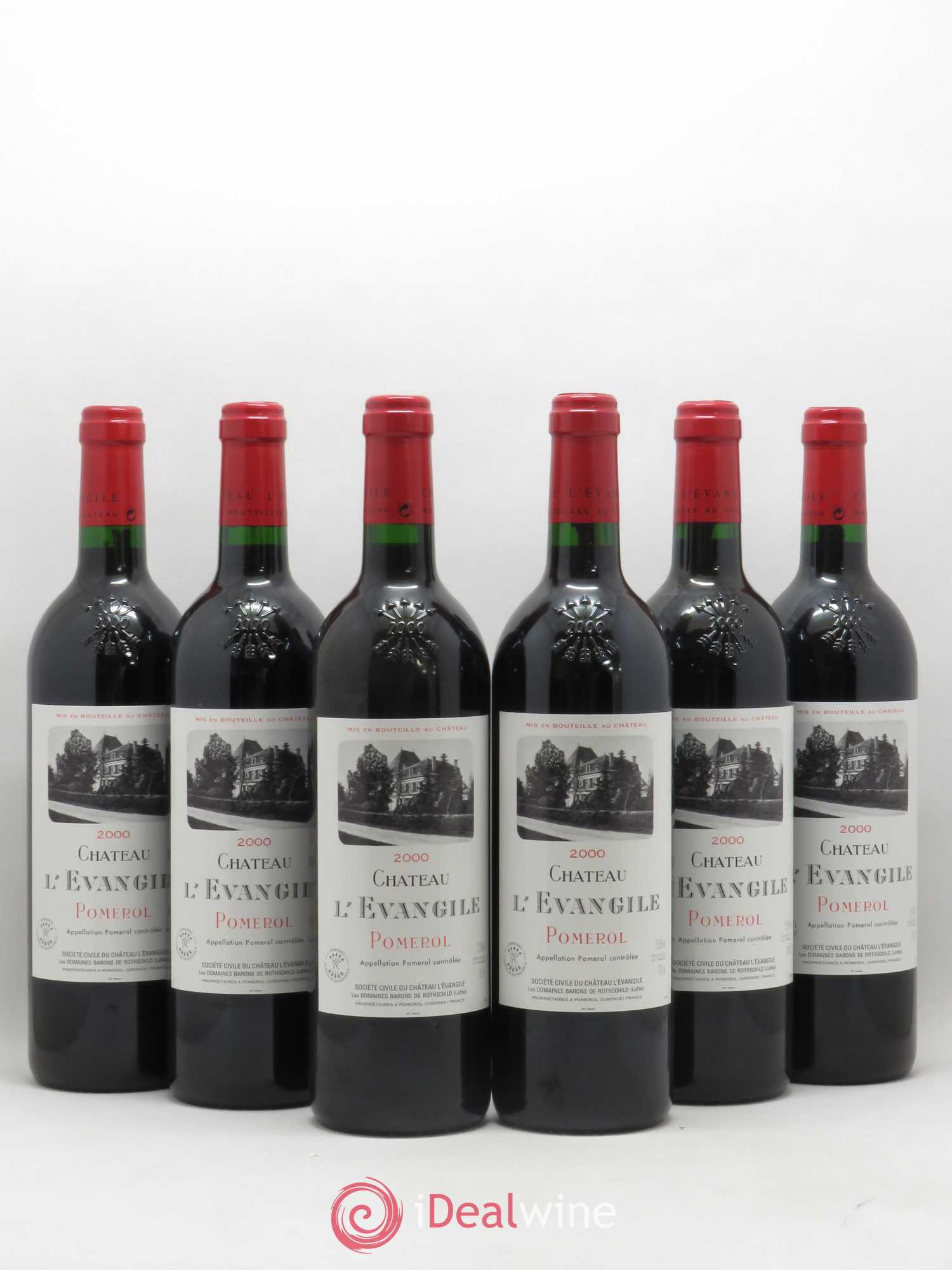 Château l' Évangile 2000 - Lot de 6 bouteilles - 0