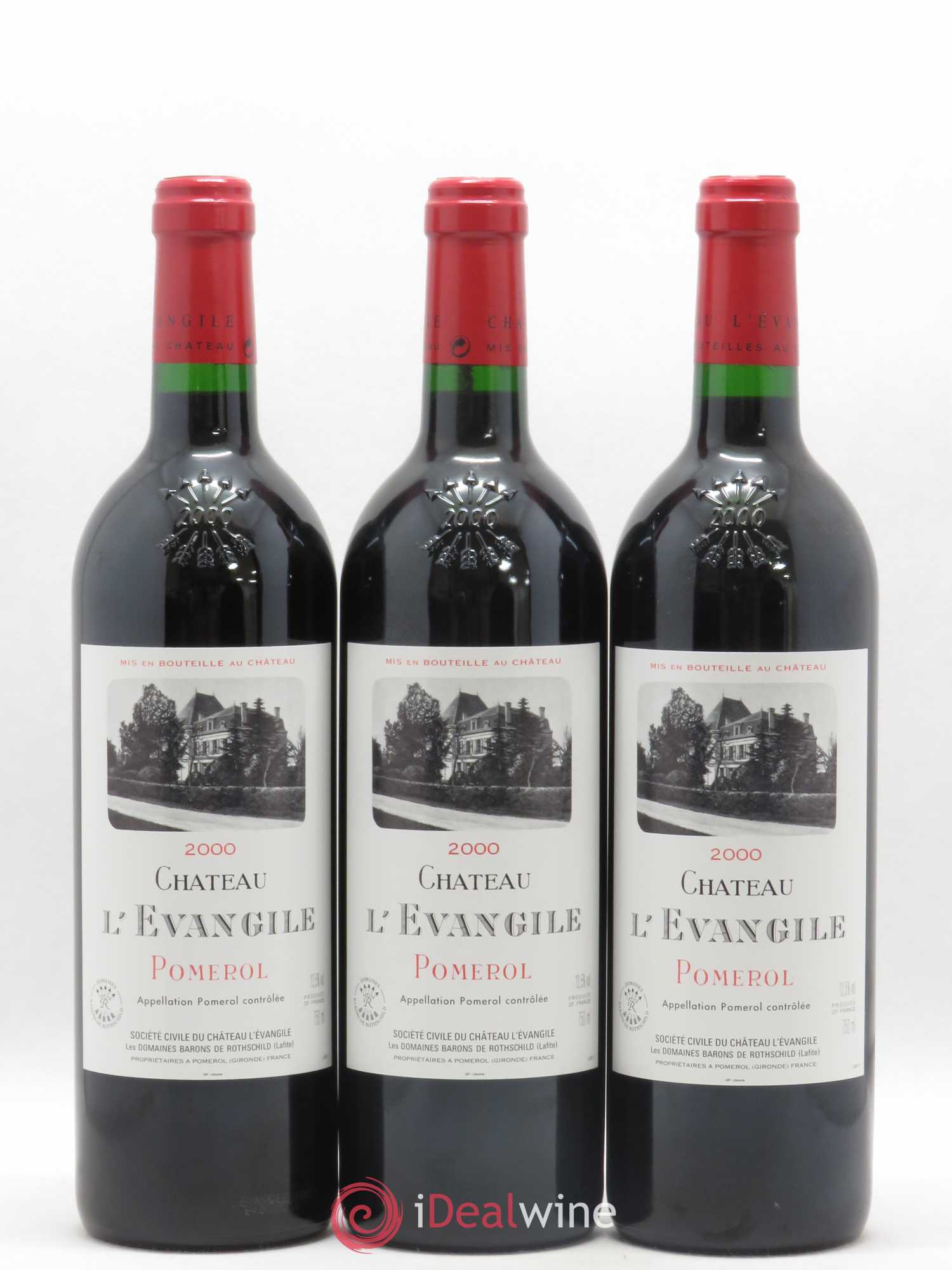 Château l' Évangile 2000 - Lot de 6 bouteilles - 2