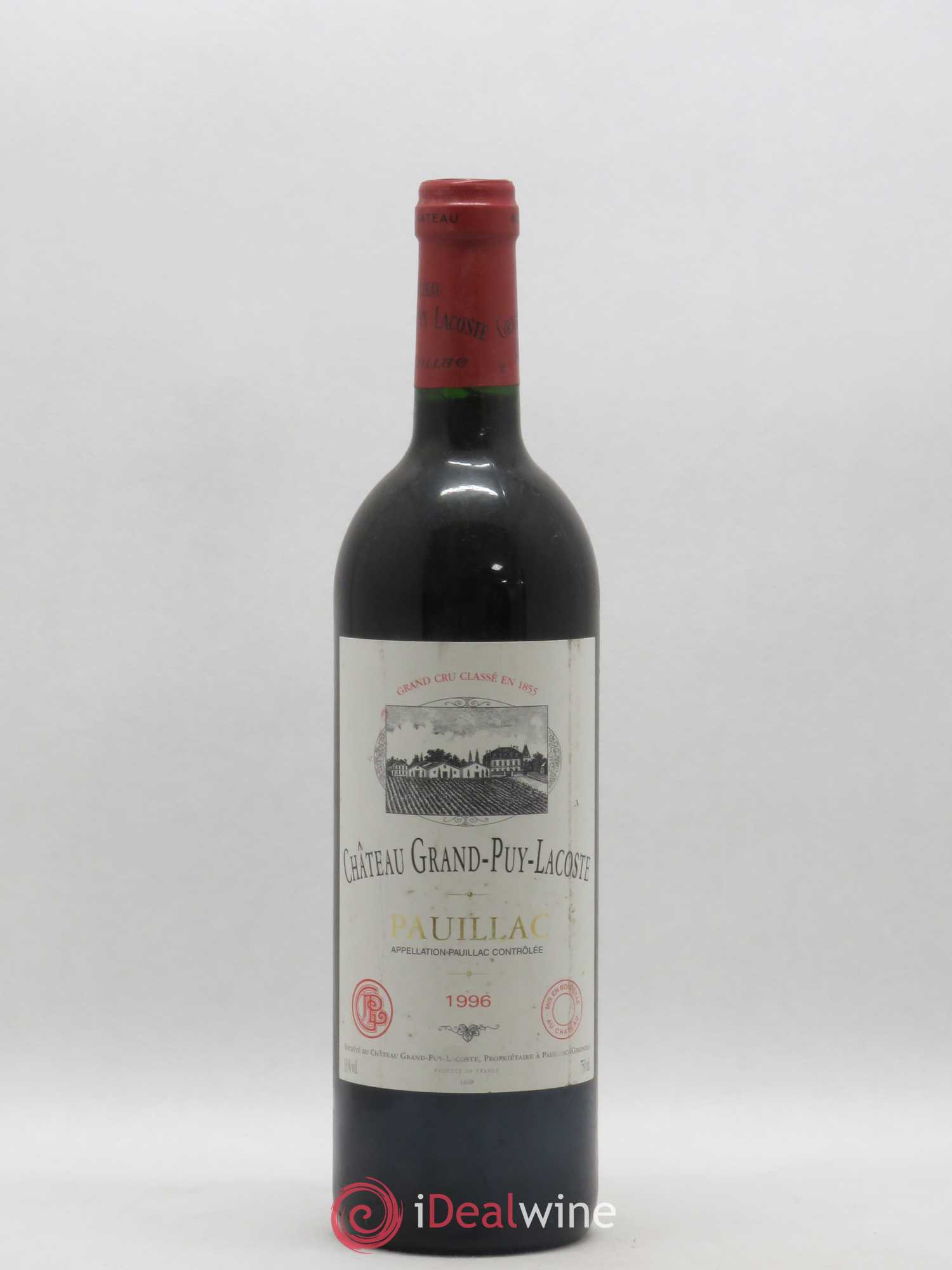 Château Grand Puy Lacoste 5ème Grand Cru Classé 1996 - Lot de 1 bouteille - 0