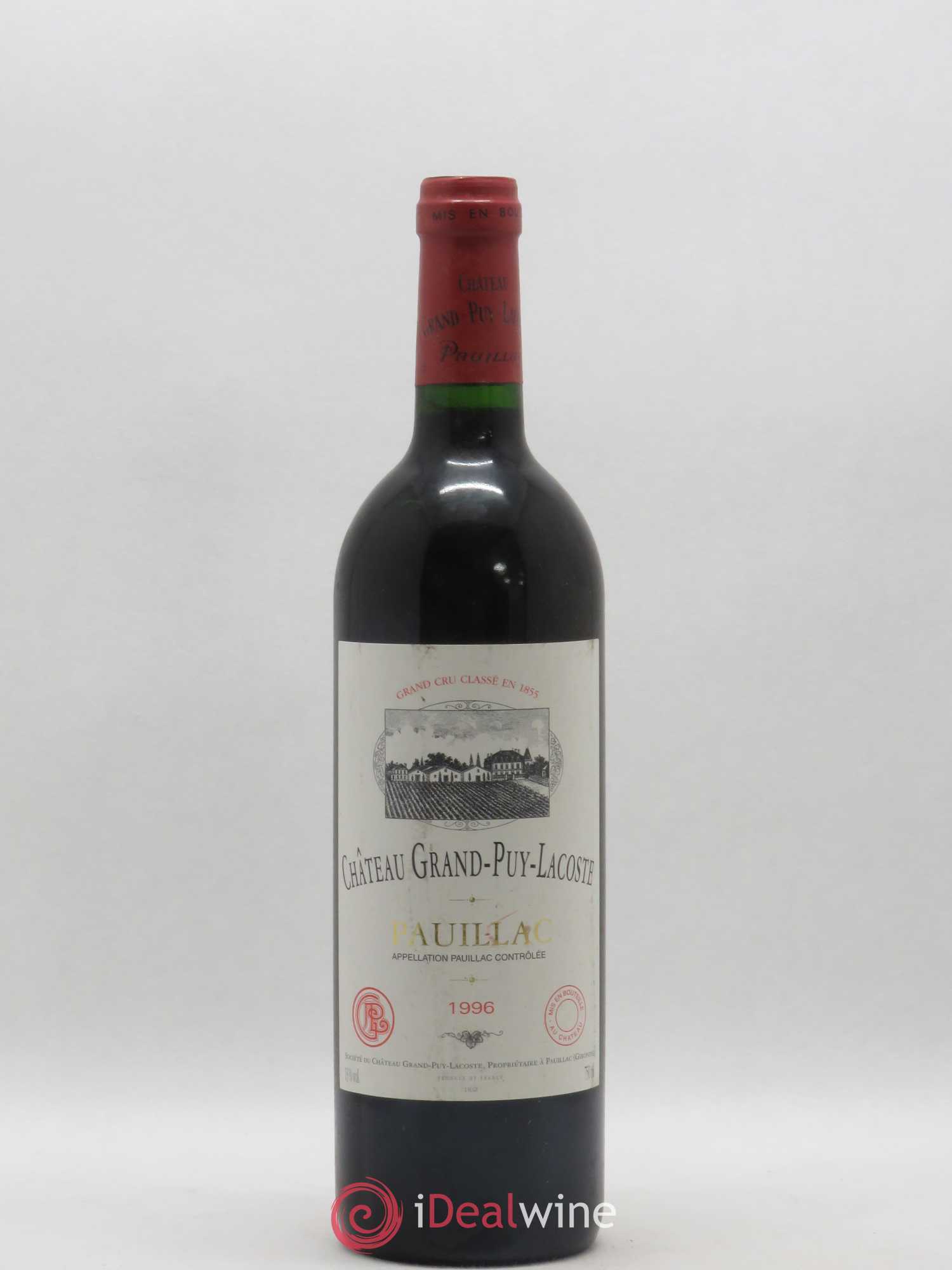 Château Grand Puy Lacoste 5ème Grand Cru Classé 1996 - Lot de 1 bouteille - 0