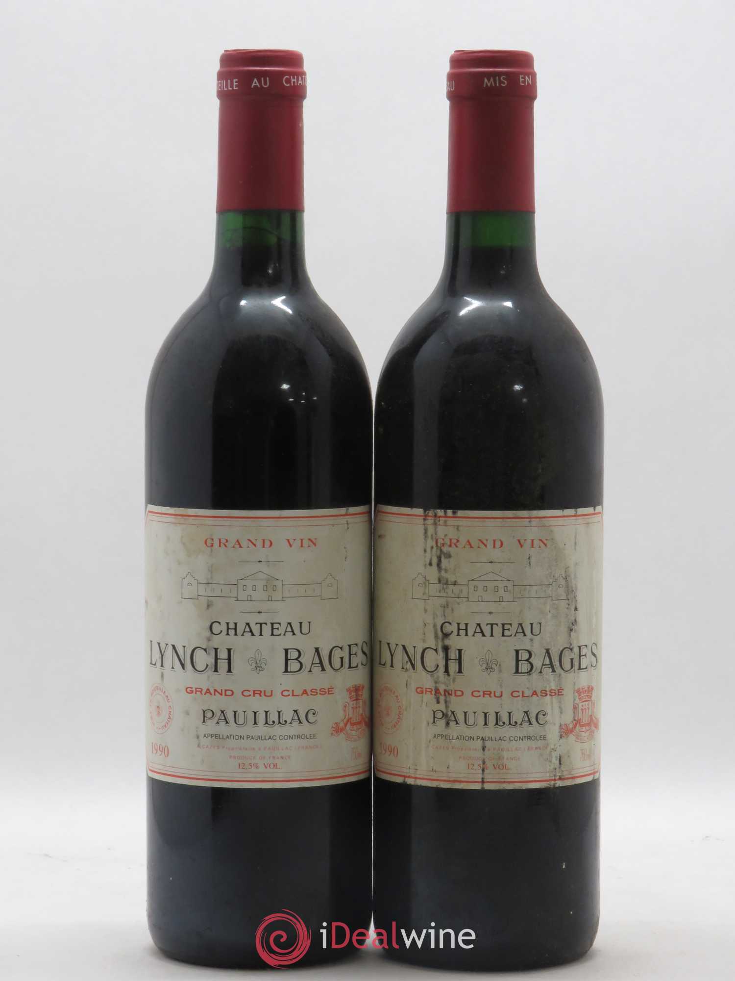 Château Lynch Bages 5ème Grand Cru Classé 1990 - Lot de 2 bouteilles - 0