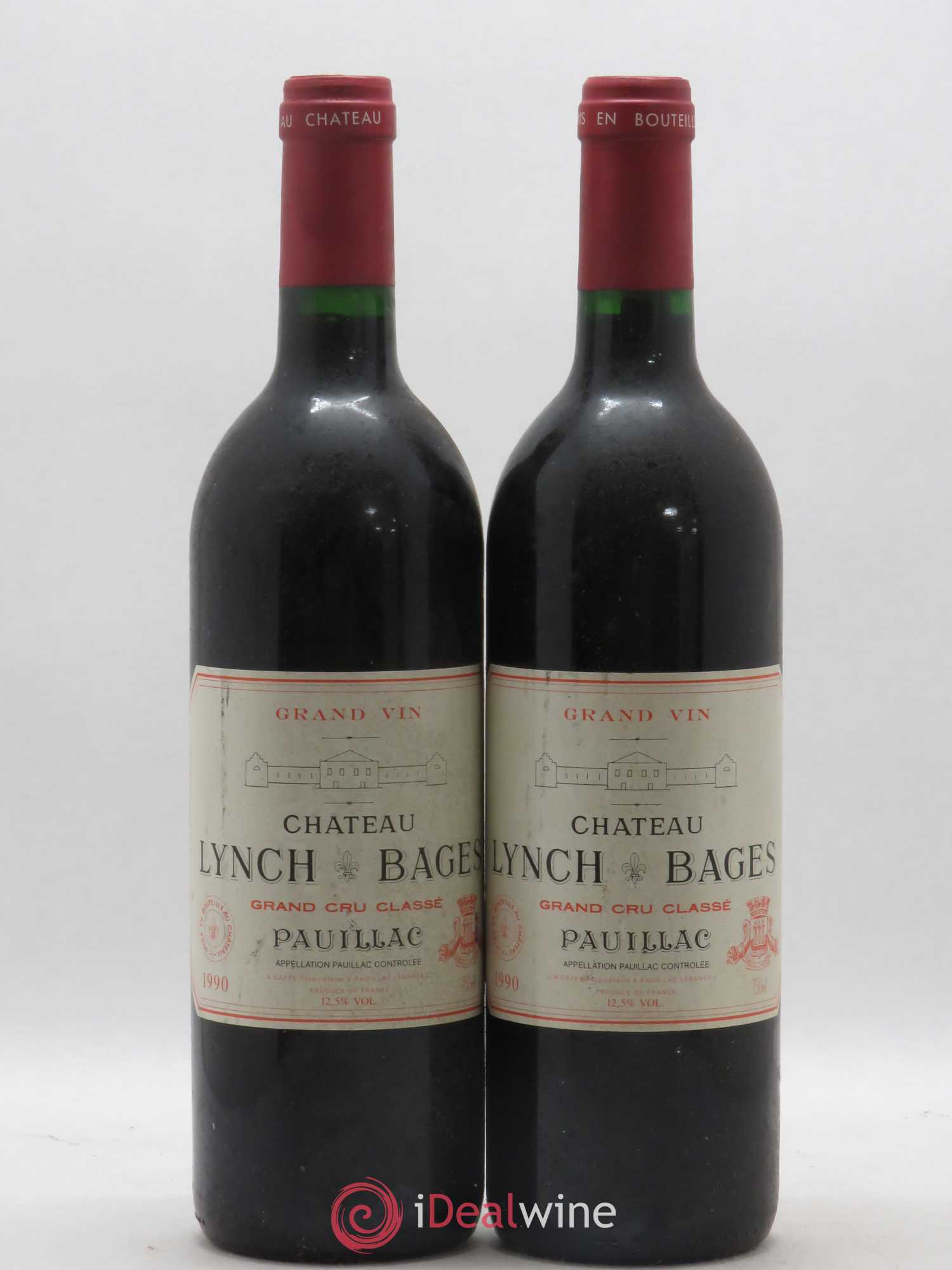 Château Lynch Bages 5ème Grand Cru Classé 1990 - Lot de 2 bouteilles - 0