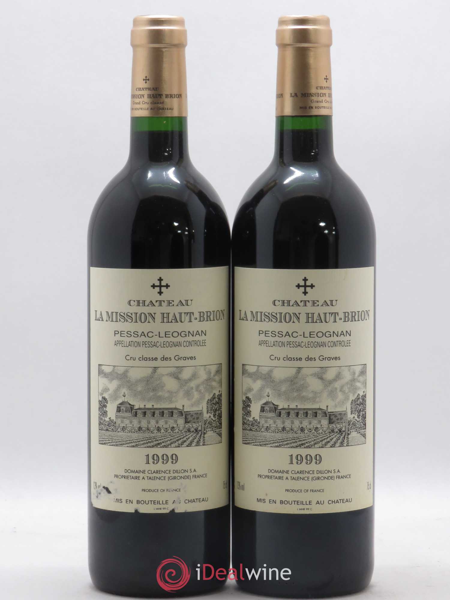 Château la Mission Haut-Brion Cru Classé de Graves 1999 - Lot de 2 bouteilles - 0