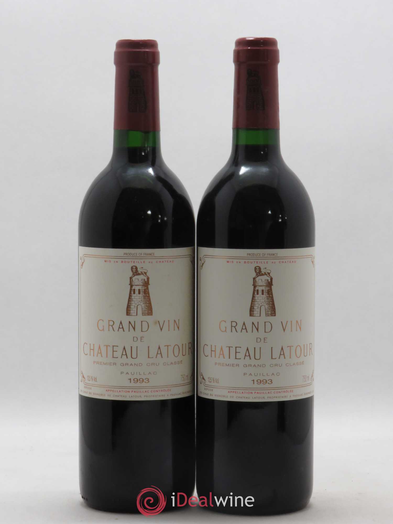 Château Latour 1er Grand Cru Classé 1993 - Lot de 2 bouteilles - 0