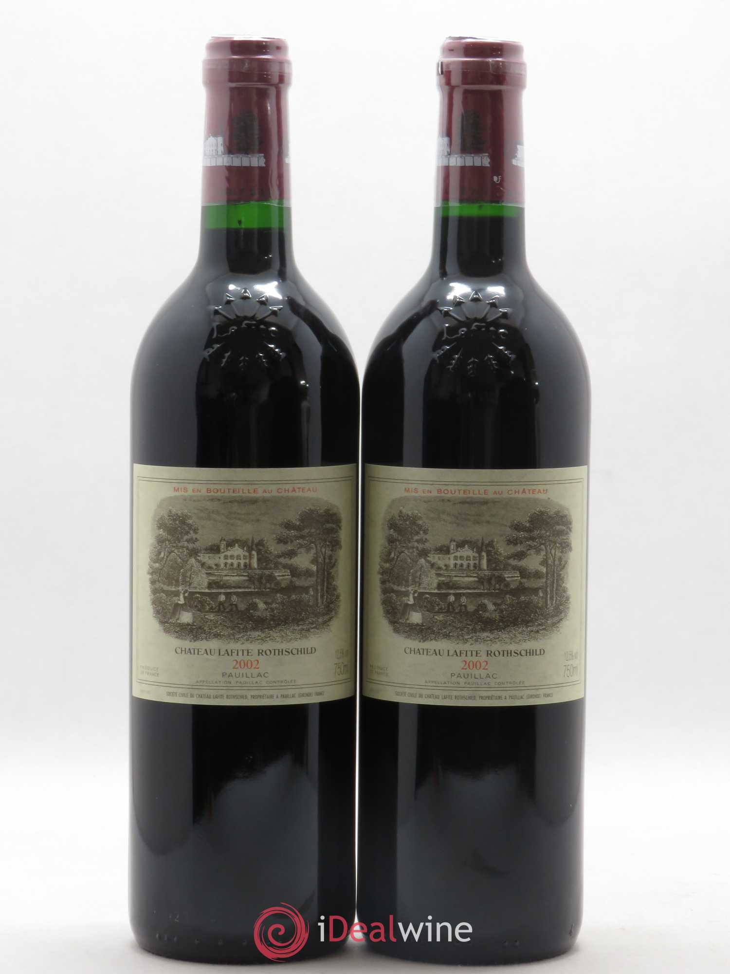 Château Lafite Rothschild 1er Grand Cru Classé 2002 - Lot de 2 bouteilles - 0