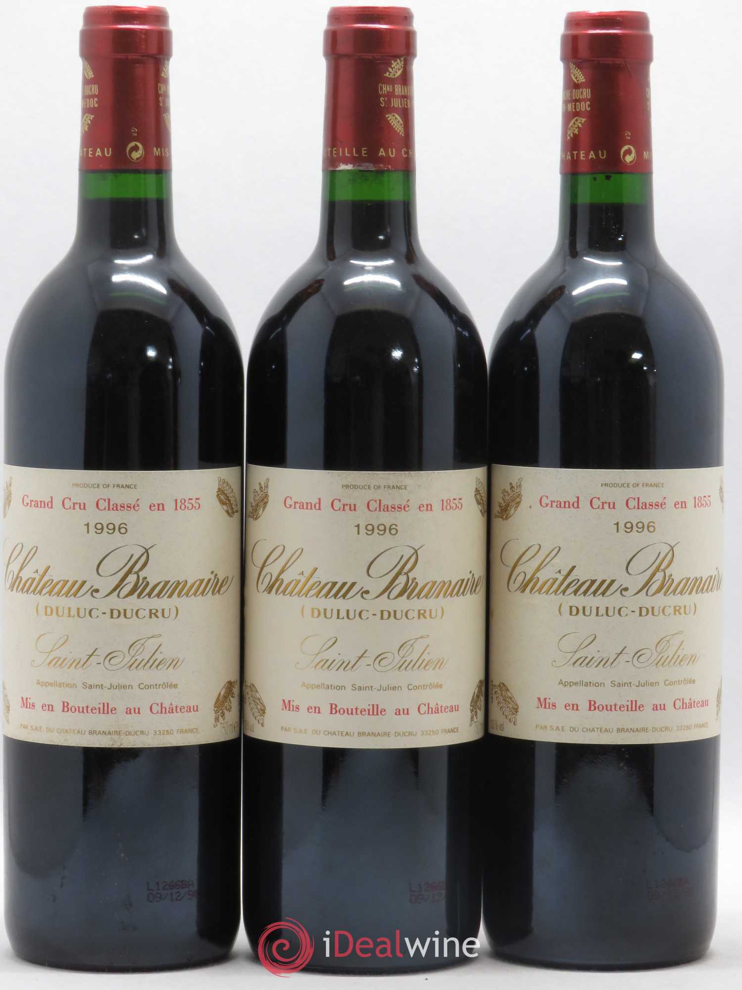 Château Branaire Ducru 4ème Grand Cru Classé 1996 - Lot de 12 bouteilles - 2