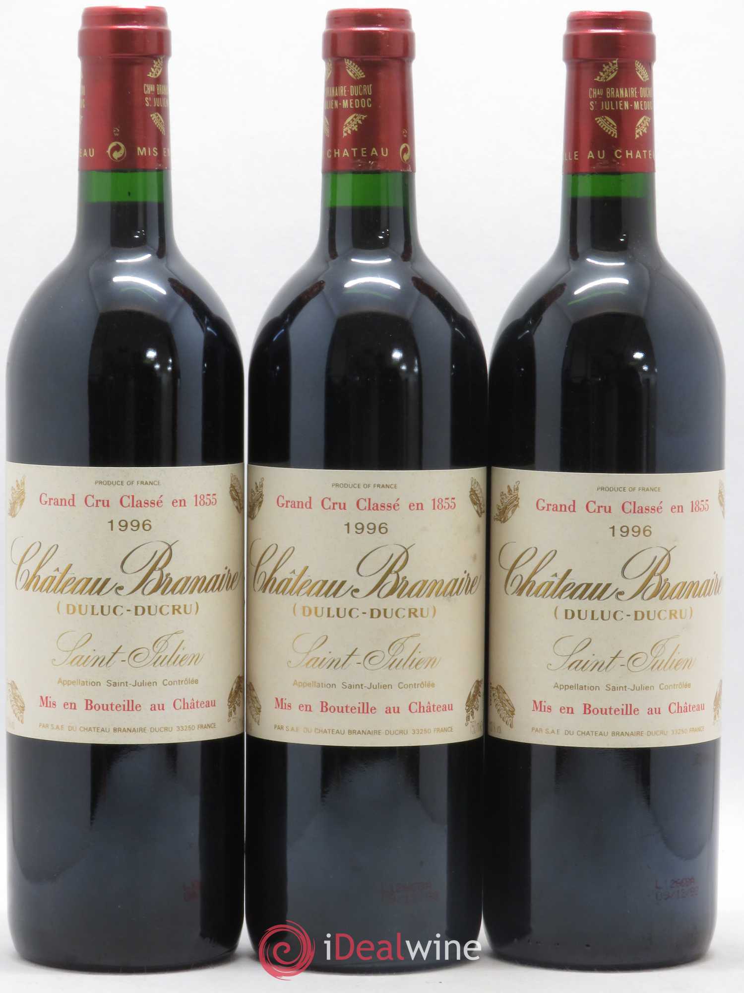 Château Branaire Ducru 4ème Grand Cru Classé 1996 - Lot de 12 bouteilles - 4