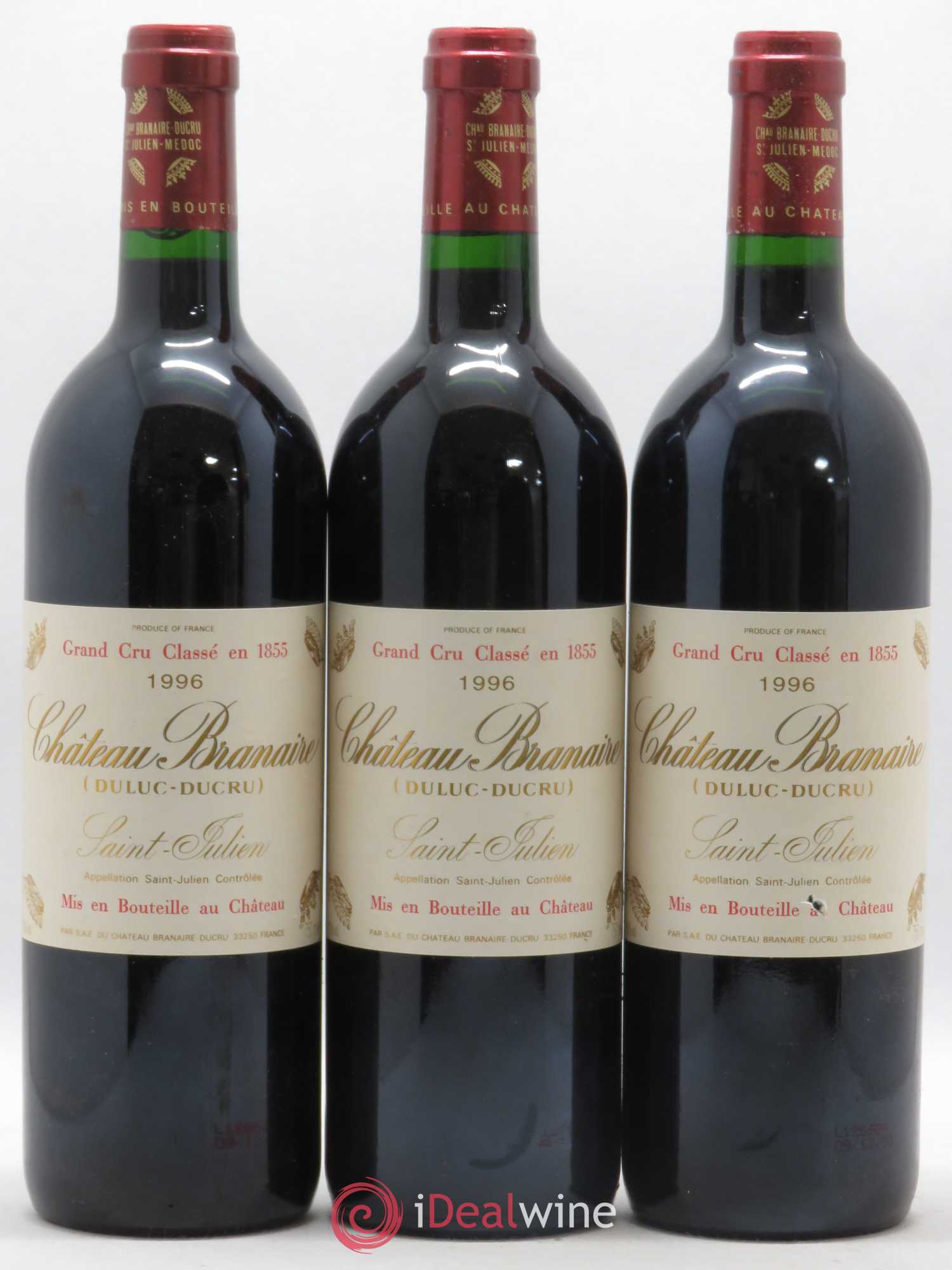 Château Branaire Ducru 4ème Grand Cru Classé 1996 - Lot de 12 bouteilles - 1