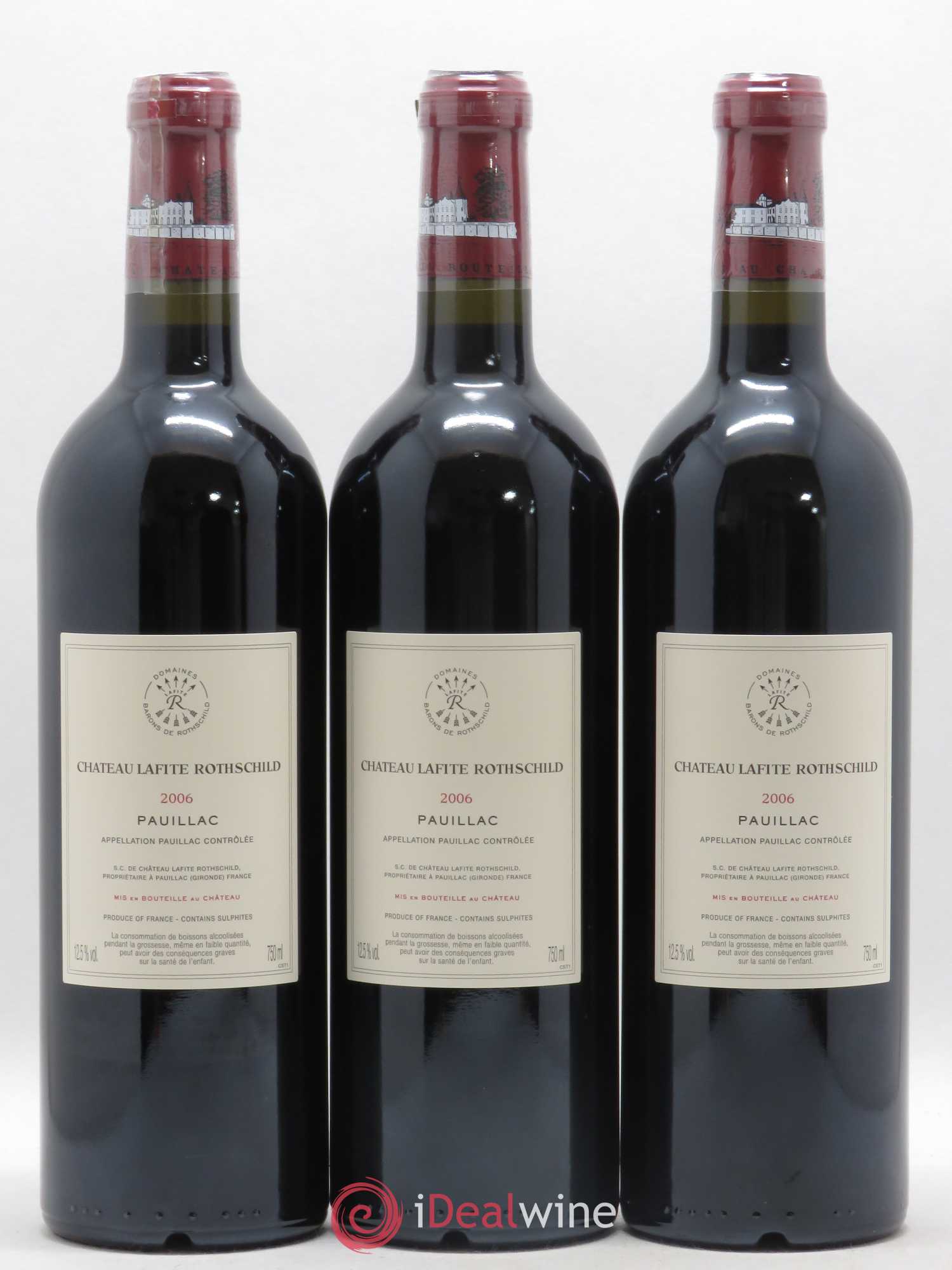 Château Lafite Rothschild 1er Grand Cru Classé 2006 - Lot de 3 bouteilles - 1