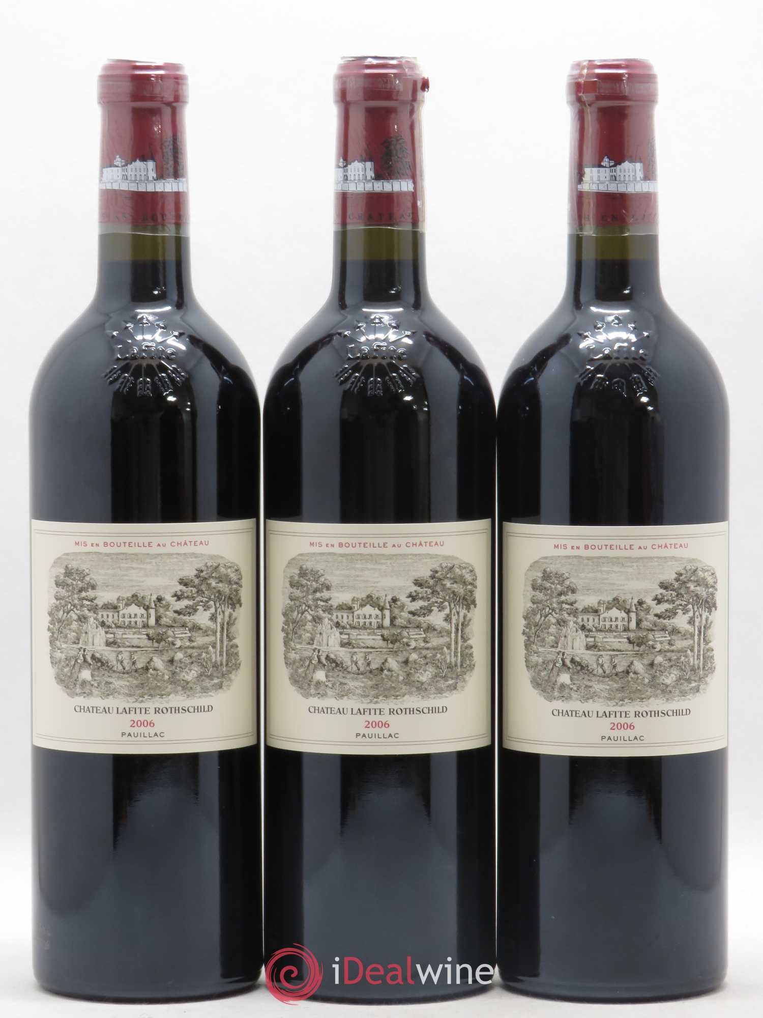 Château Lafite Rothschild 1er Grand Cru Classé 2006 - Lot de 3 bouteilles - 0