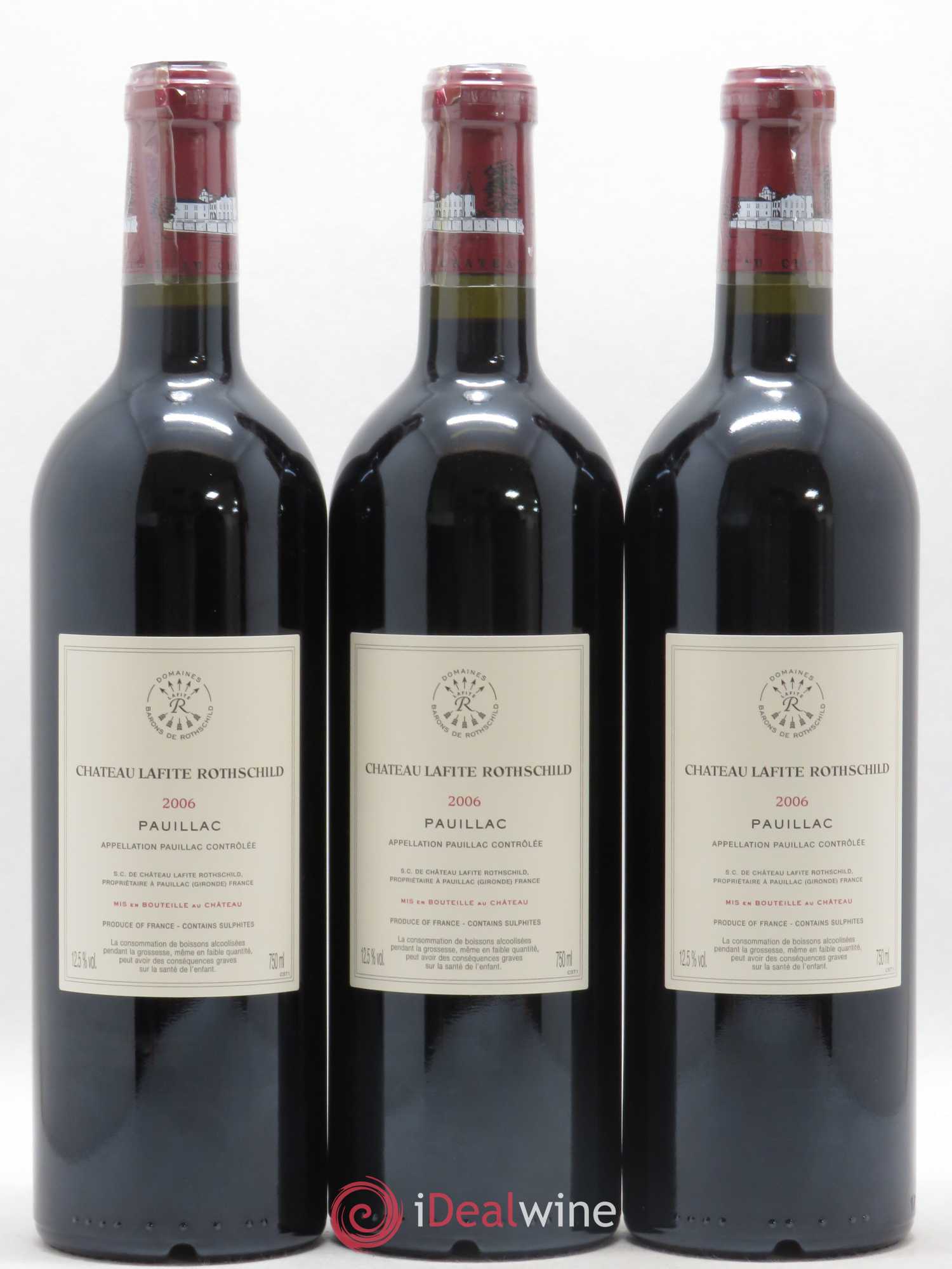 Château Lafite Rothschild 1er Grand Cru Classé 2006 - Lot de 3 bouteilles - 1