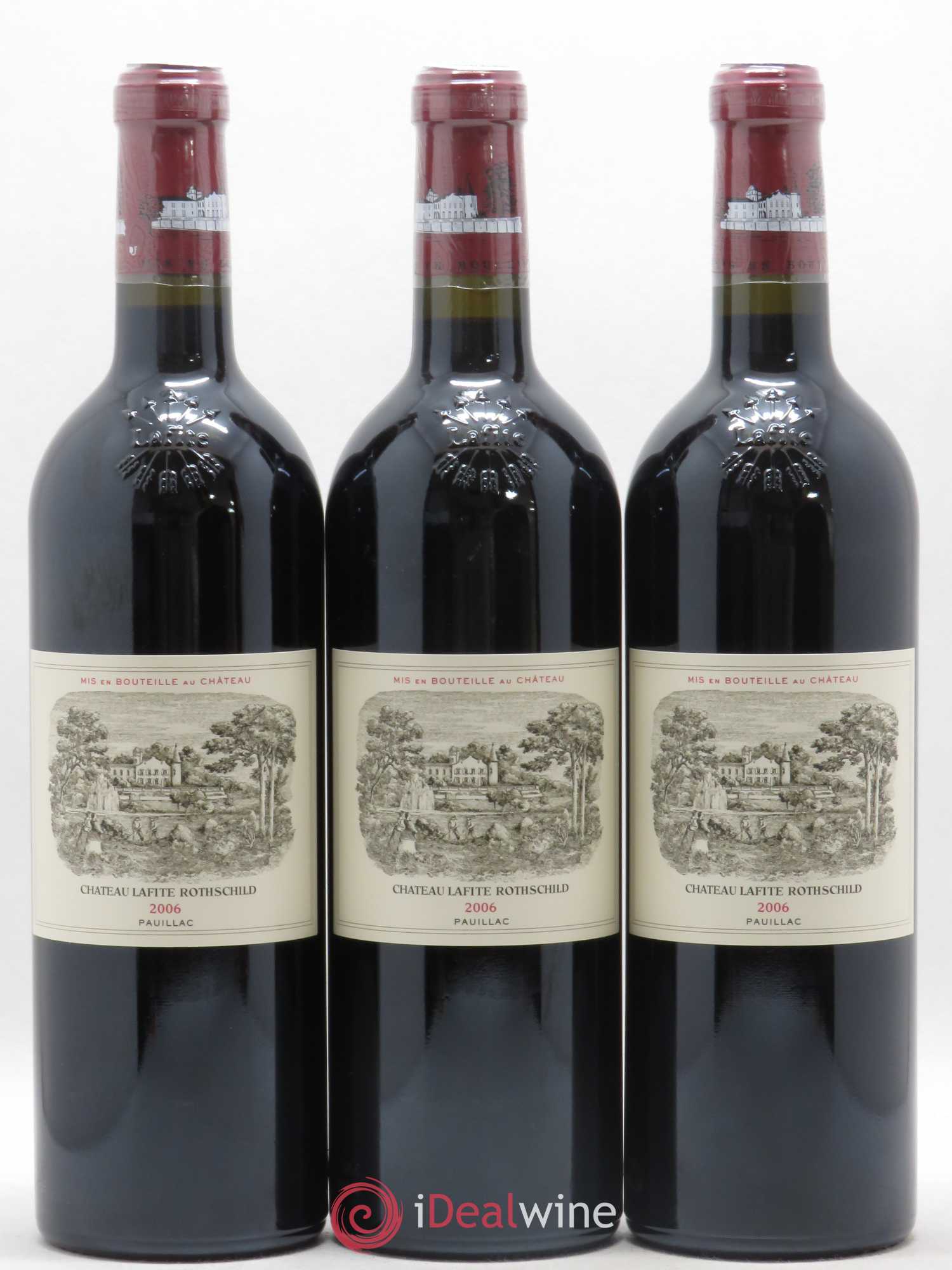 Château Lafite Rothschild 1er Grand Cru Classé 2006 - Lot de 3 bouteilles - 0