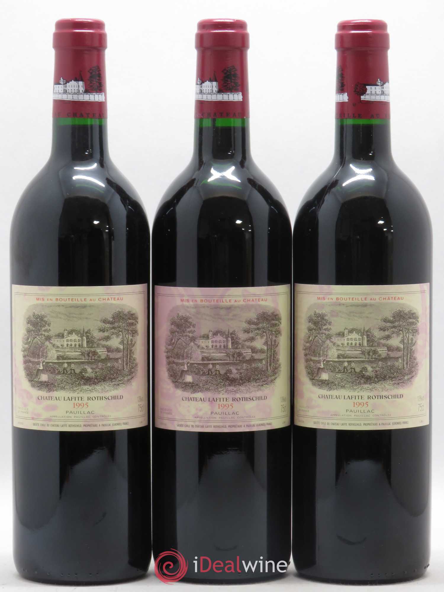 Château Lafite Rothschild 1er Grand Cru Classé 1995 - Lot de 3 bouteilles - 0
