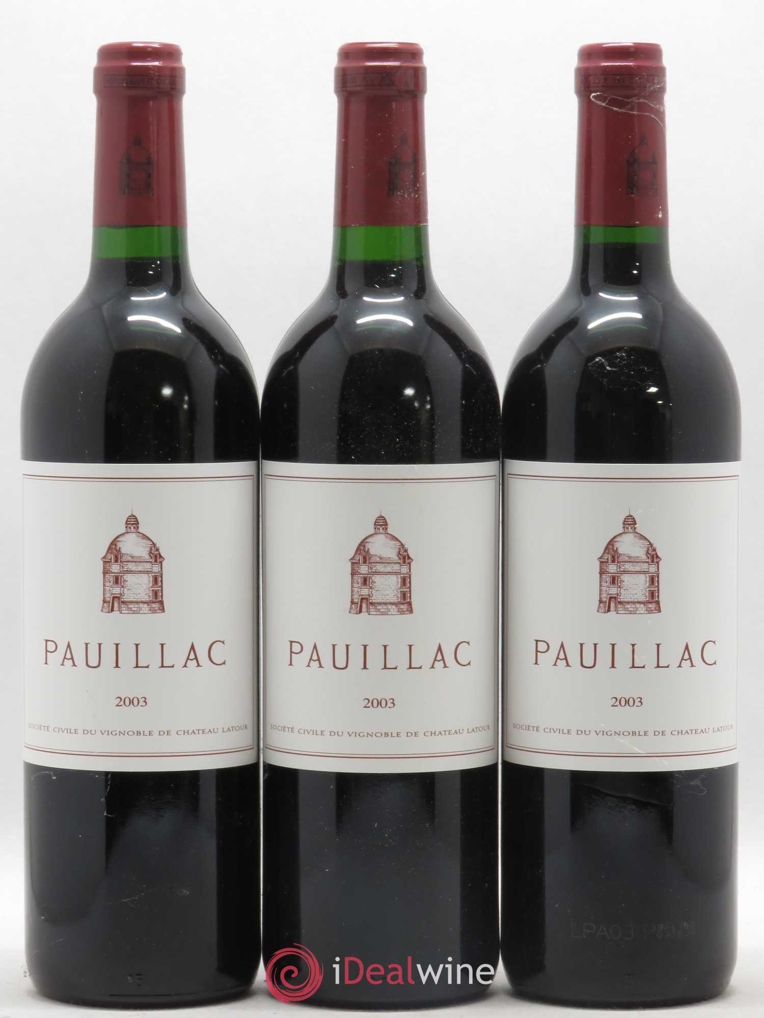 Pauillac de Château Latour 2003 - Lot of 12 bottles - 1