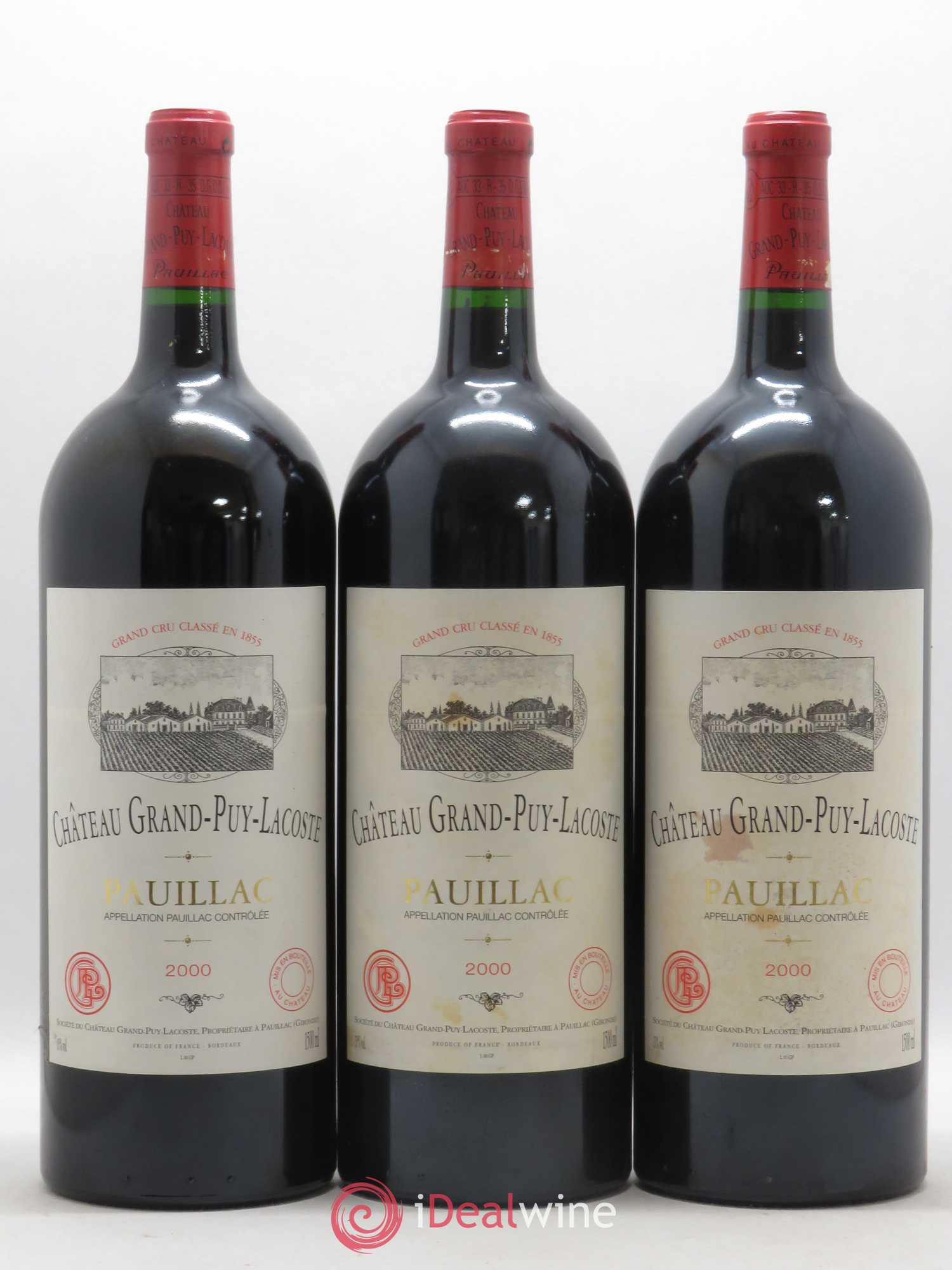 Château Grand Puy Lacoste 5ème Grand Cru Classé 2000 - Lot de 6 magnums - 1