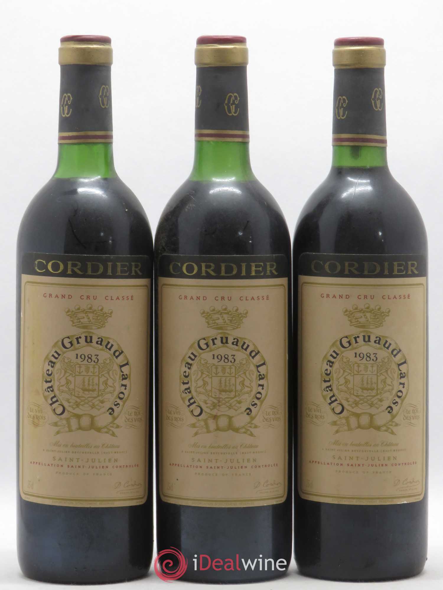Château Gruaud Larose 2ème Grand Cru Classé 1983 - Lot de 3 bouteilles - 0