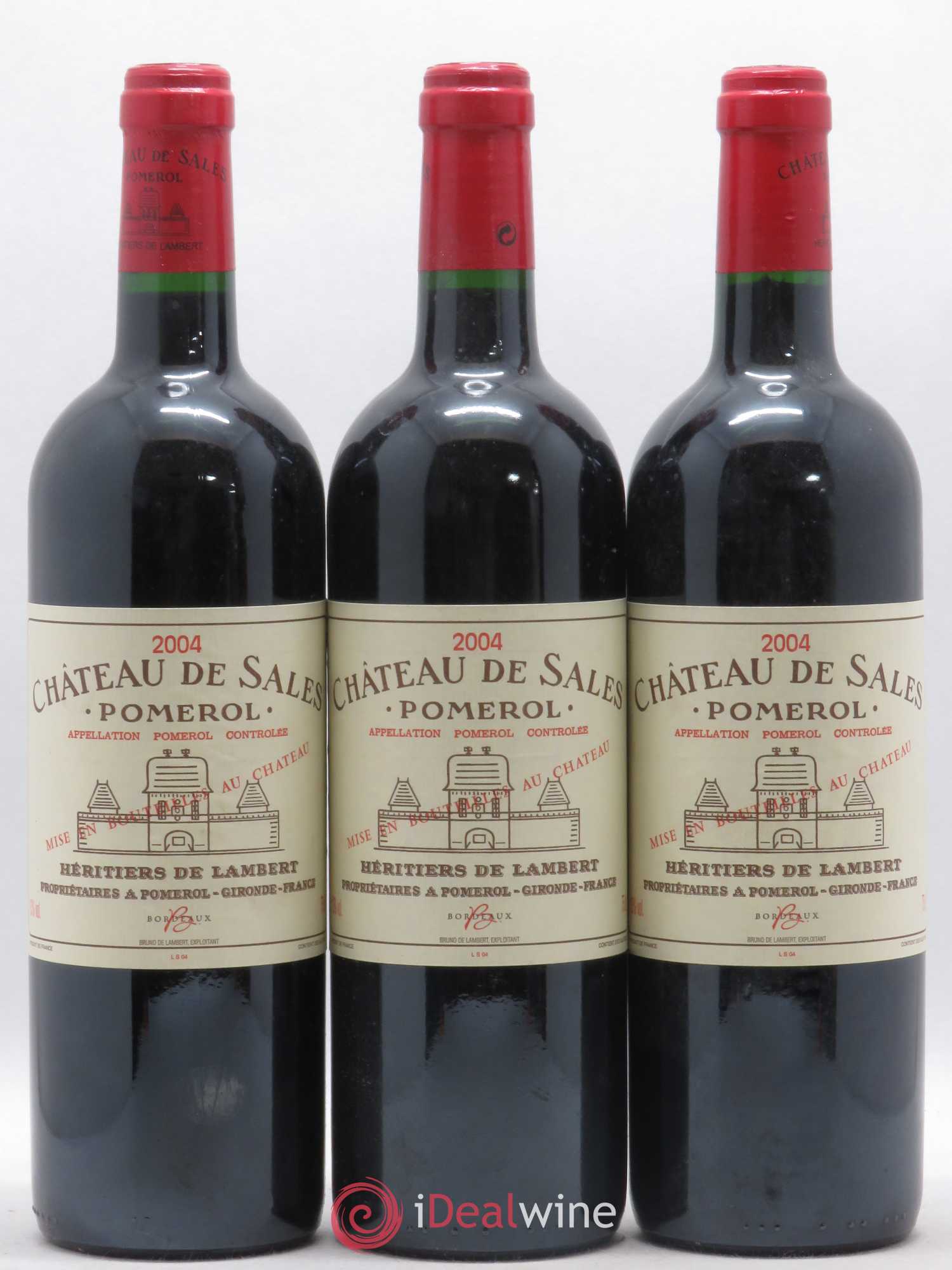 Château de Sales 2004 - Lot de 3 bouteilles - 0