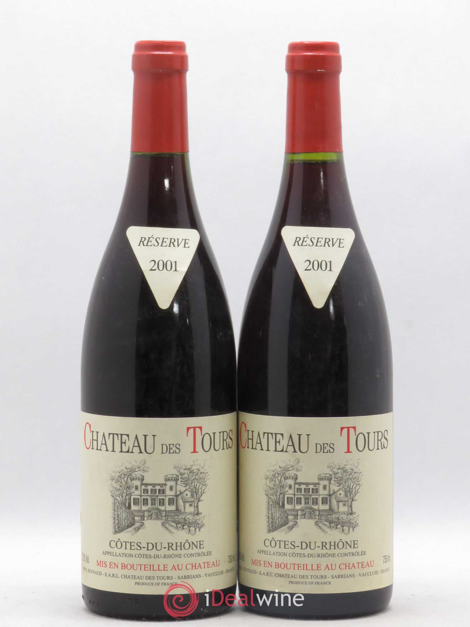Côtes-du-Rhône Château des Tours Emmanuel Reynaud 2001 - Lot de 2 bouteilles - 0