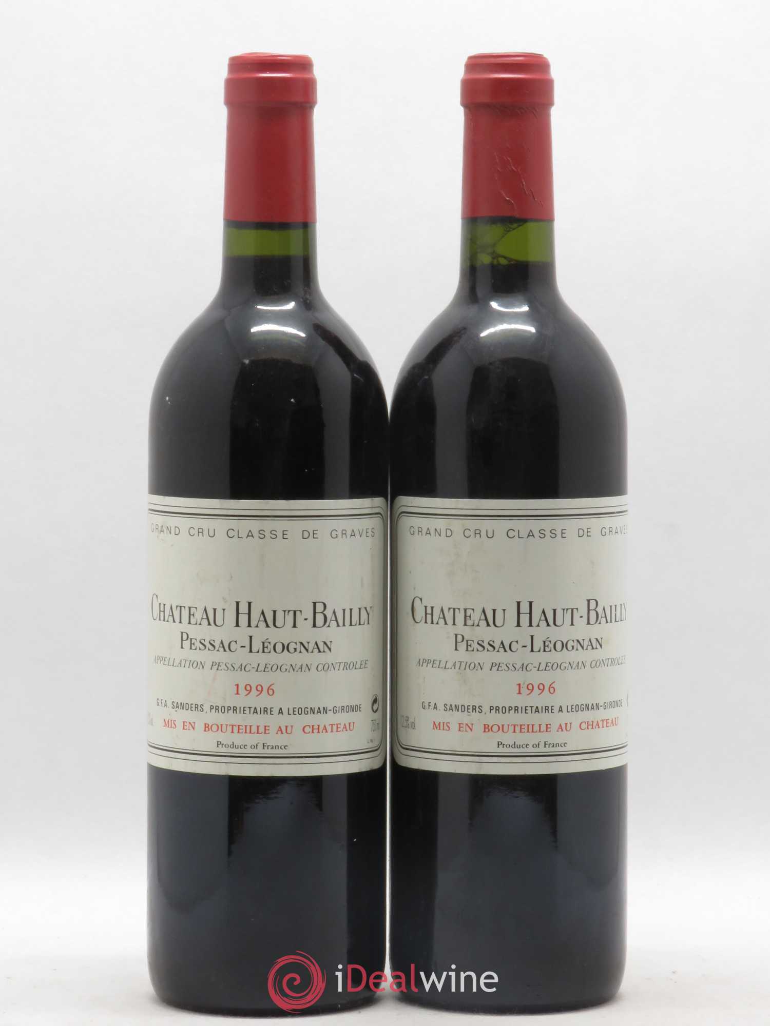 Château Haut-Bailly Cru Classé de Graves 1996 - Lot de 2 bouteilles - 0