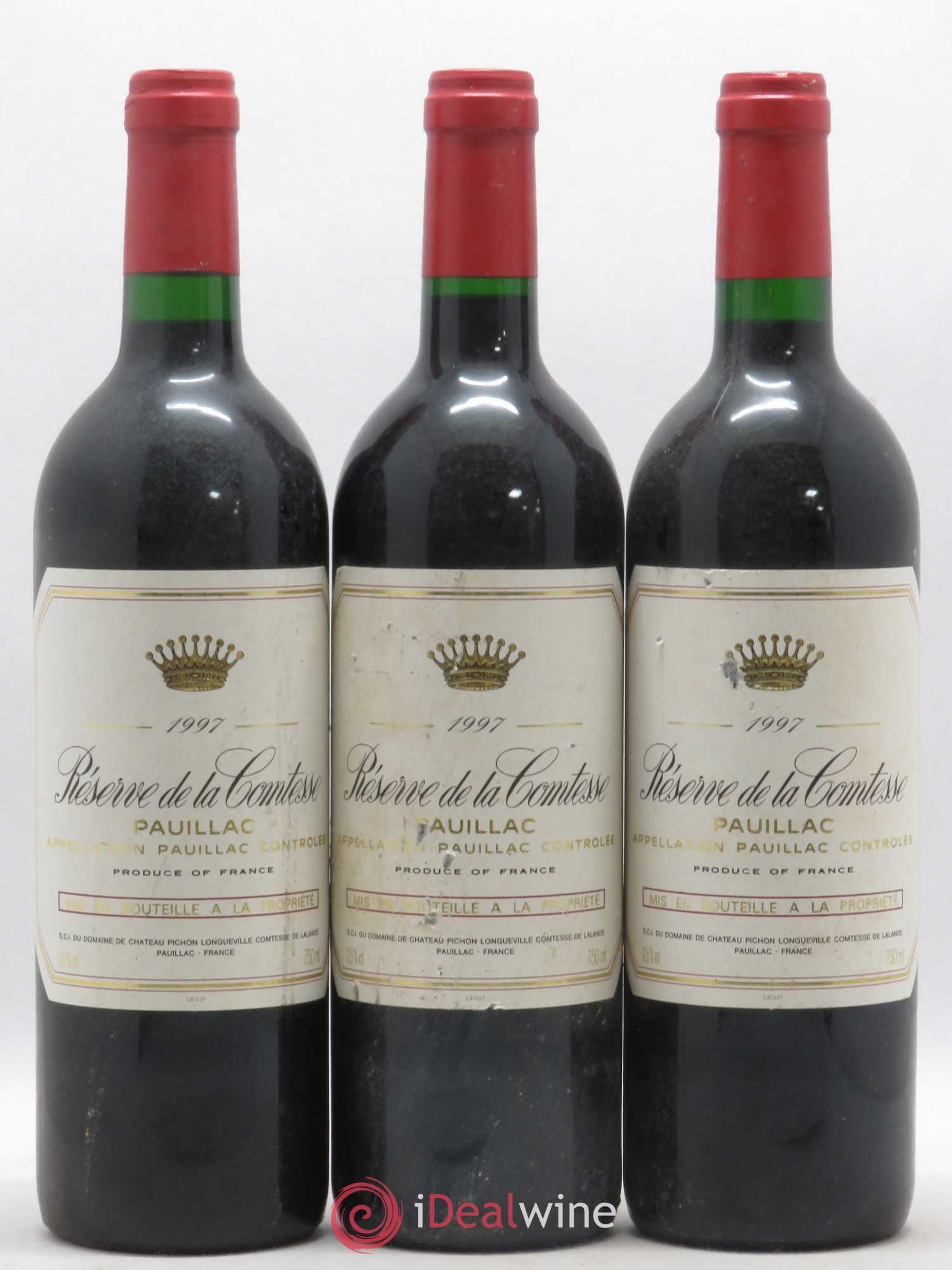 Réserve de la Comtesse Second Vin 1997 - Lot de 3 bouteilles - 0
